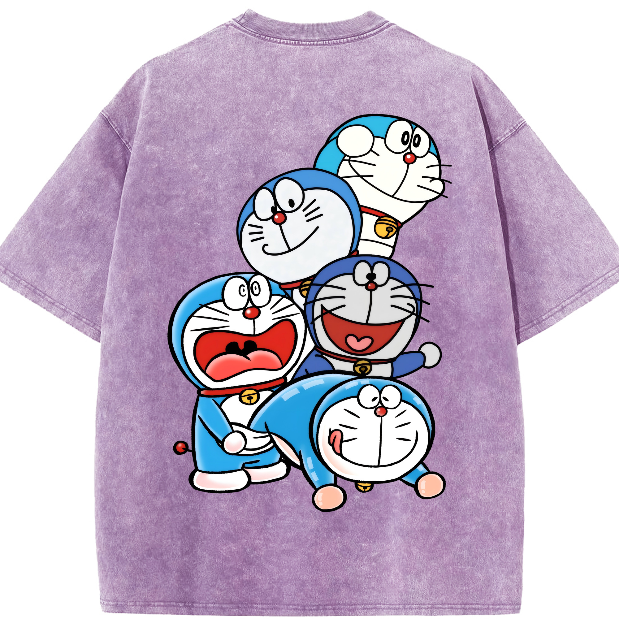 （画像用） ドラえもん Doraemon 綿100% ヴィンテージ風 半袖Tシャツ（背面プリント）