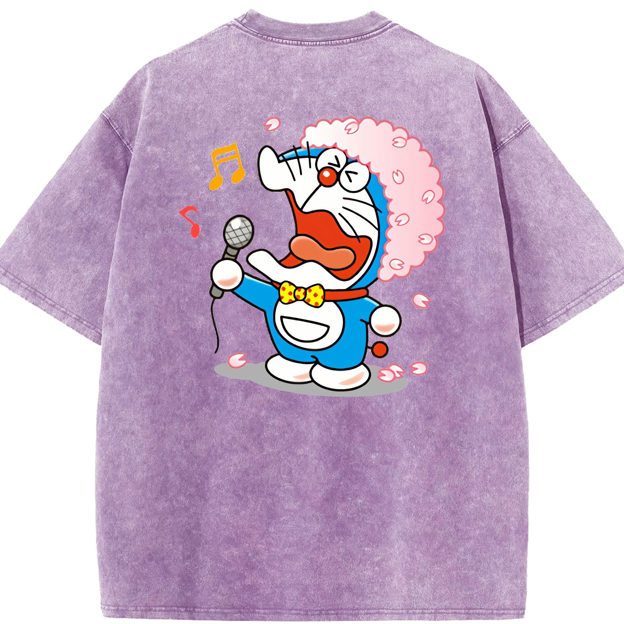 （画像用） ドラえもん Doraemon 綿100% ヴィンテージ風 半袖Tシャツ（背面プリント）