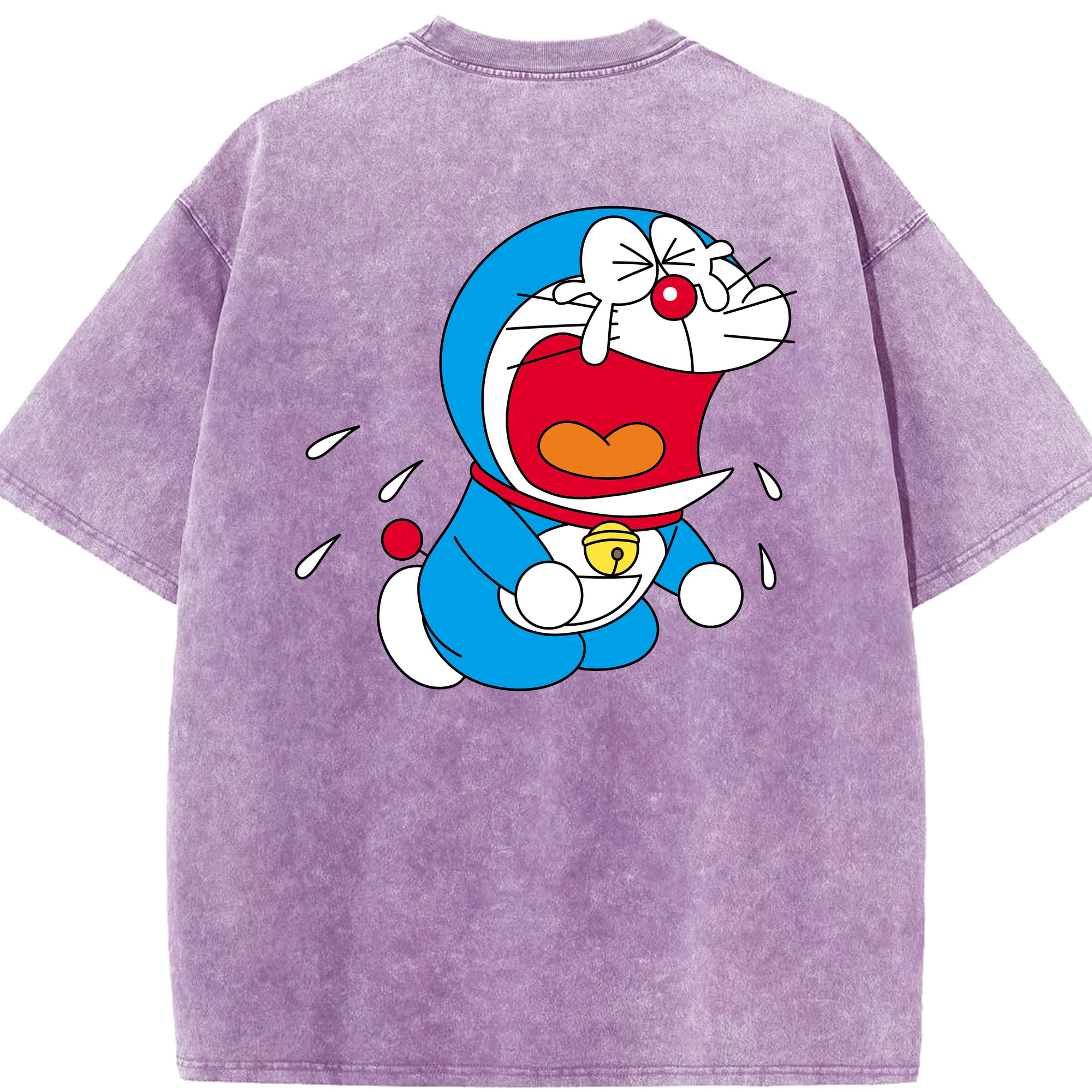 （画像用） ドラえもん Doraemon 綿100% ヴィンテージ風 半袖Tシャツ（背面プリント）