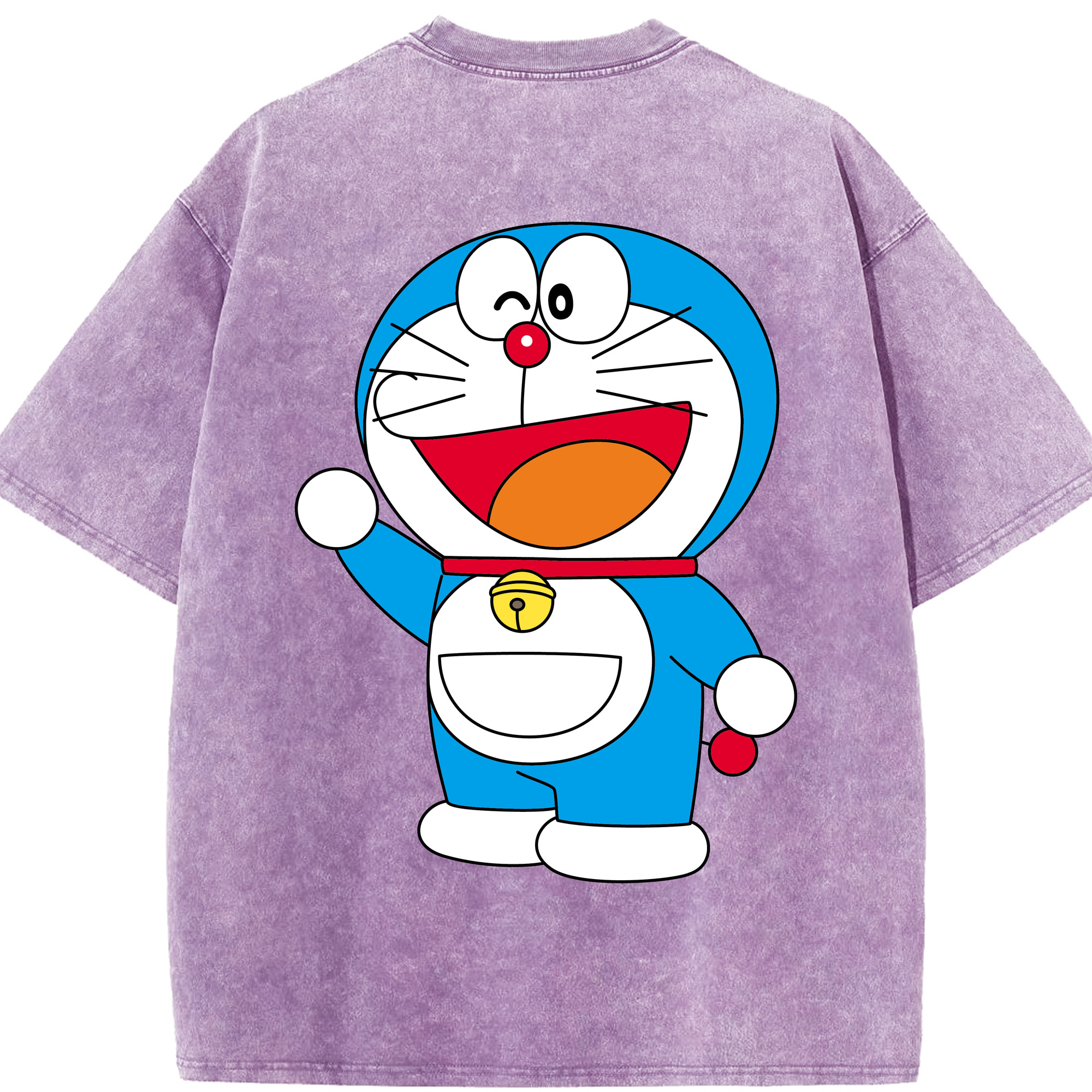 （画像用） ドラえもん Doraemon 綿100% ヴィンテージ風 半袖Tシャツ（背面プリント）