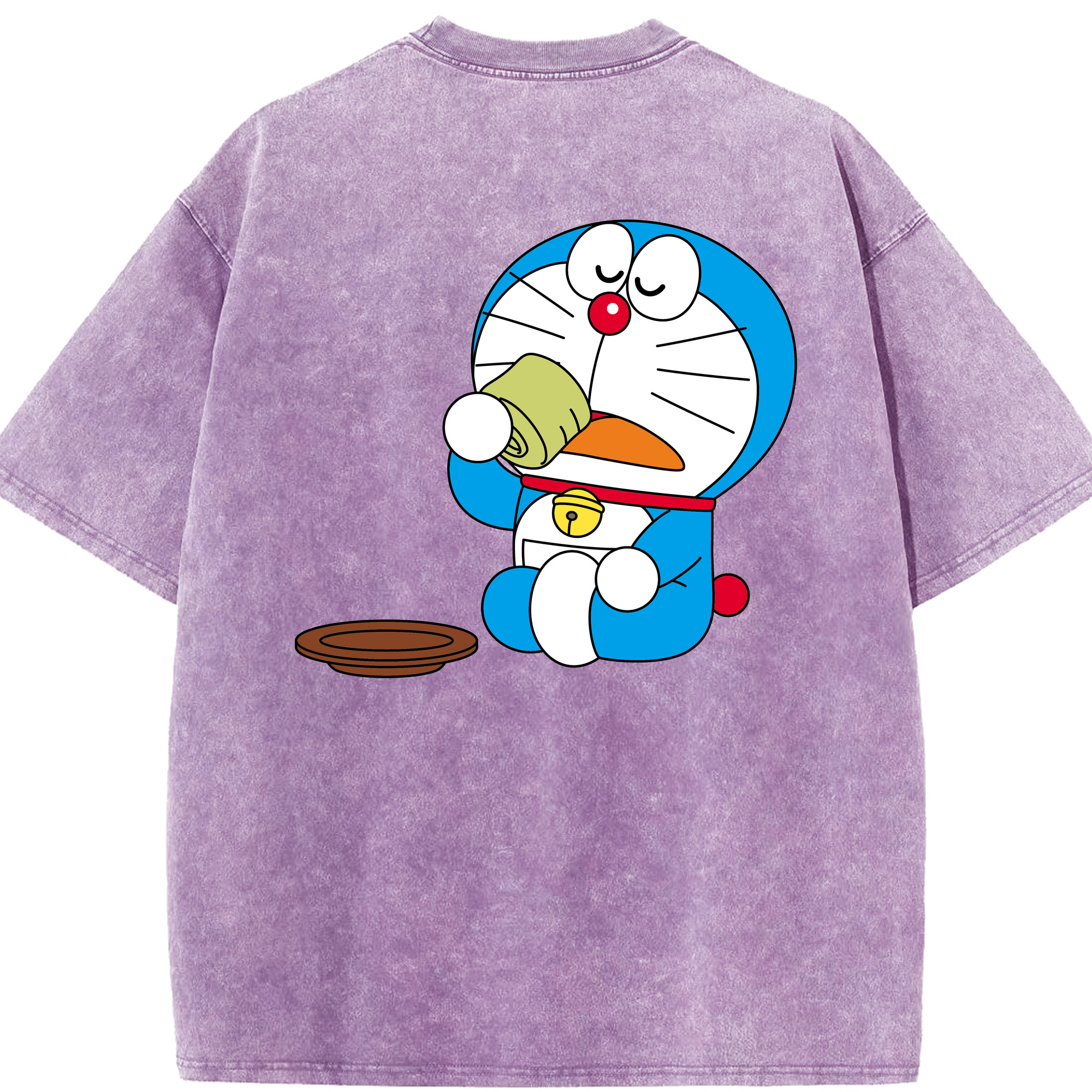 （画像用） ドラえもん Doraemon 綿100% ヴィンテージ風 半袖Tシャツ（背面プリント）