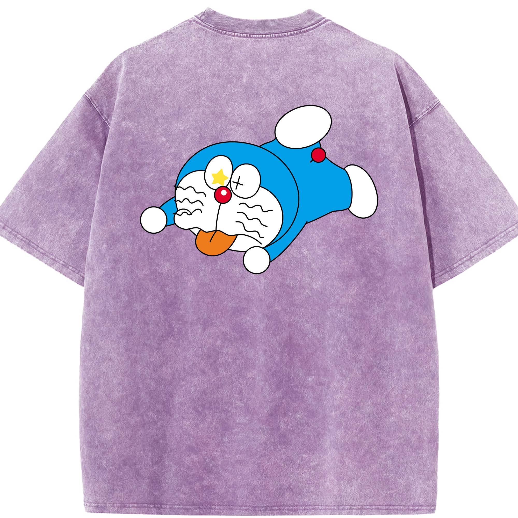 （画像用） ドラえもん Doraemon 綿100% ヴィンテージ風 半袖Tシャツ（背面プリント）
