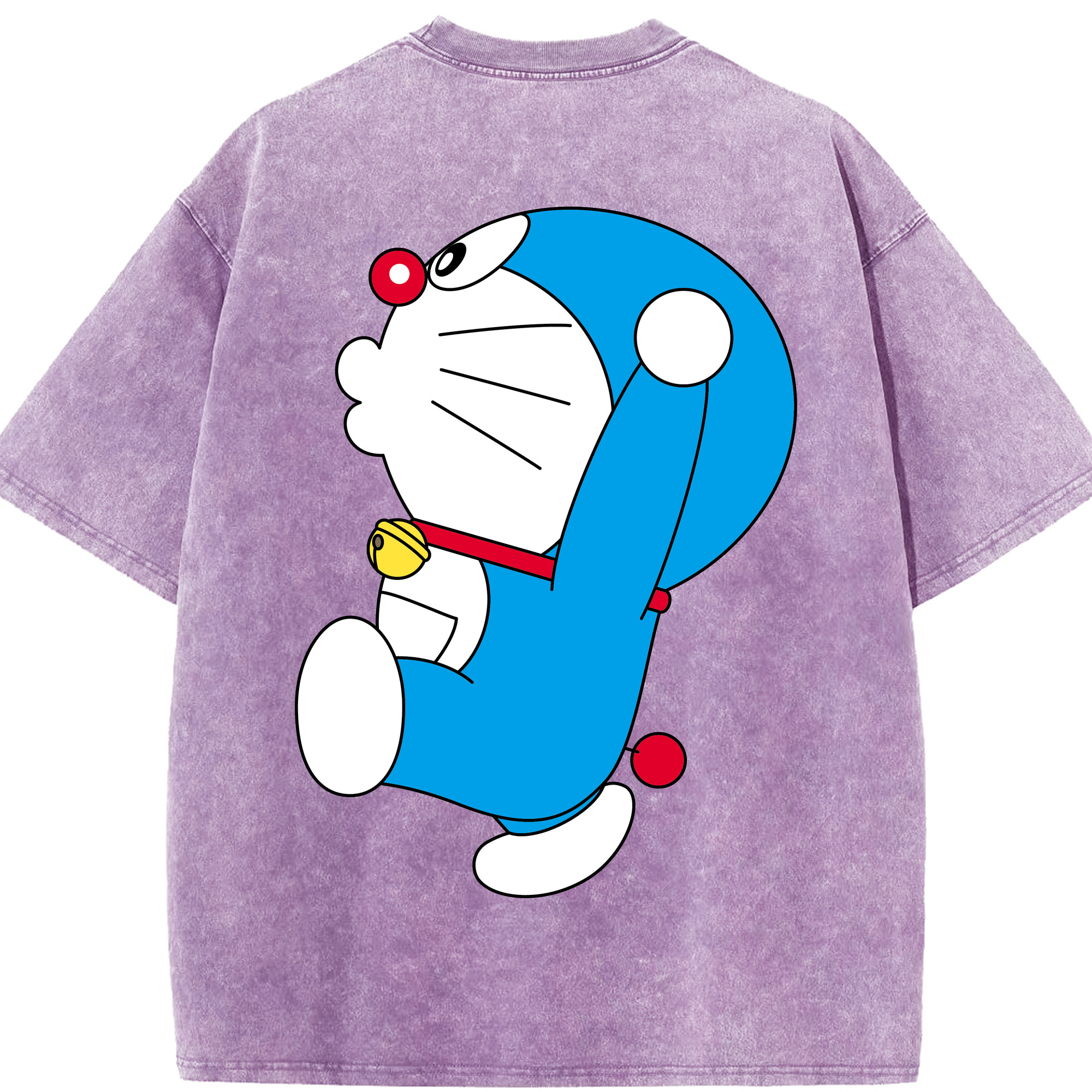 （画像用） ドラえもん Doraemon 綿100% ヴィンテージ風 半袖Tシャツ（背面プリント）