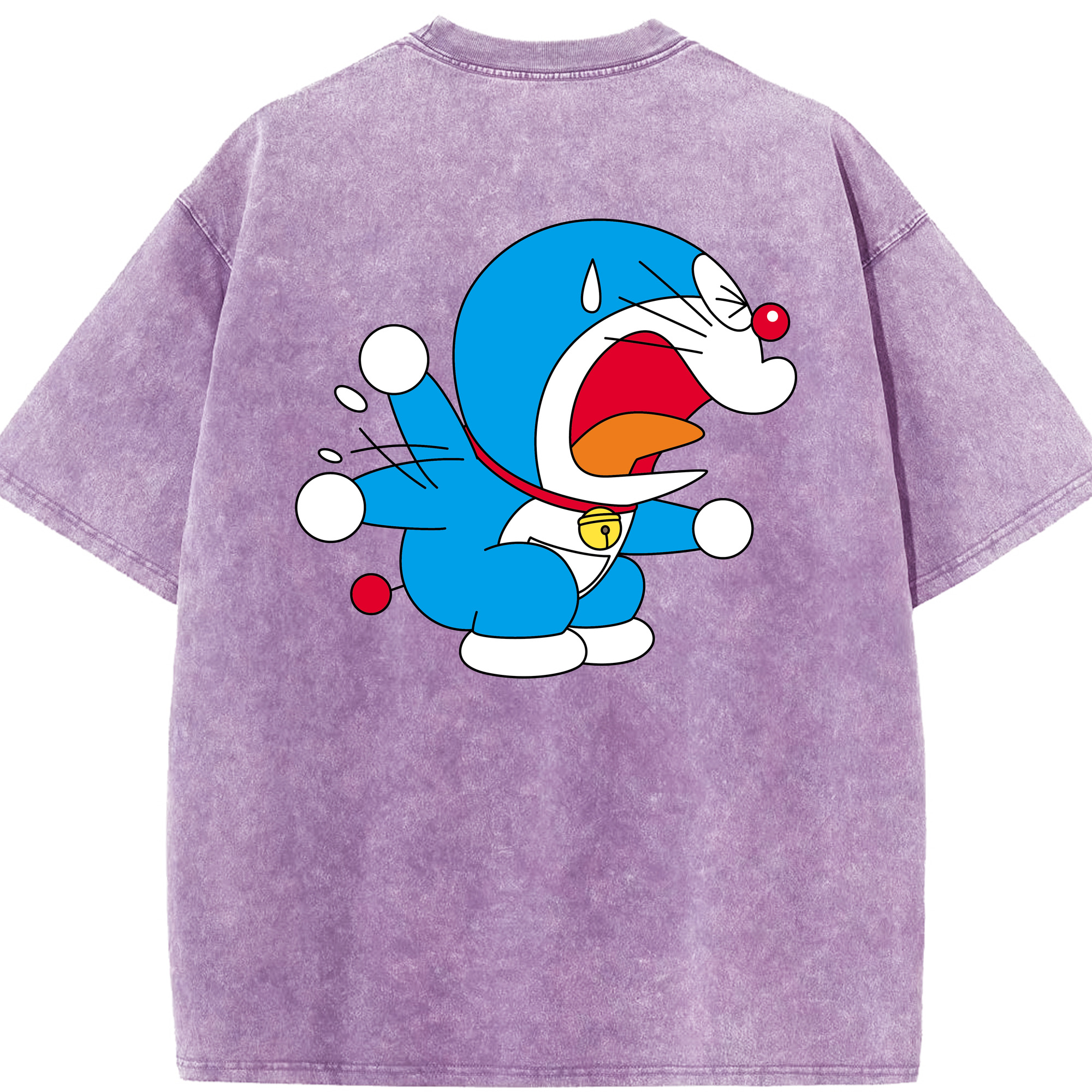 （画像用） ドラえもん Doraemon 綿100% ヴィンテージ風 半袖Tシャツ（背面プリント）