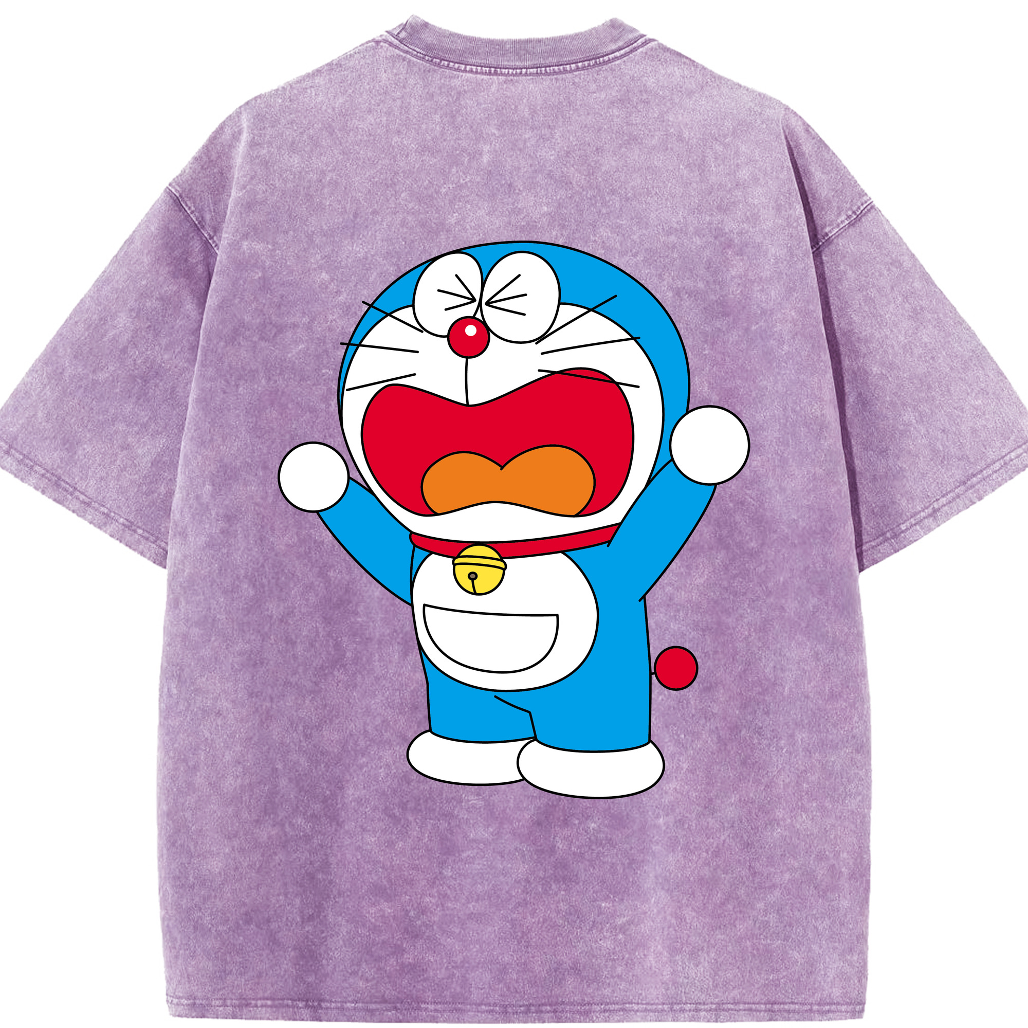 （画像用） ドラえもん Doraemon 綿100% ヴィンテージ風 半袖Tシャツ（背面プリント）