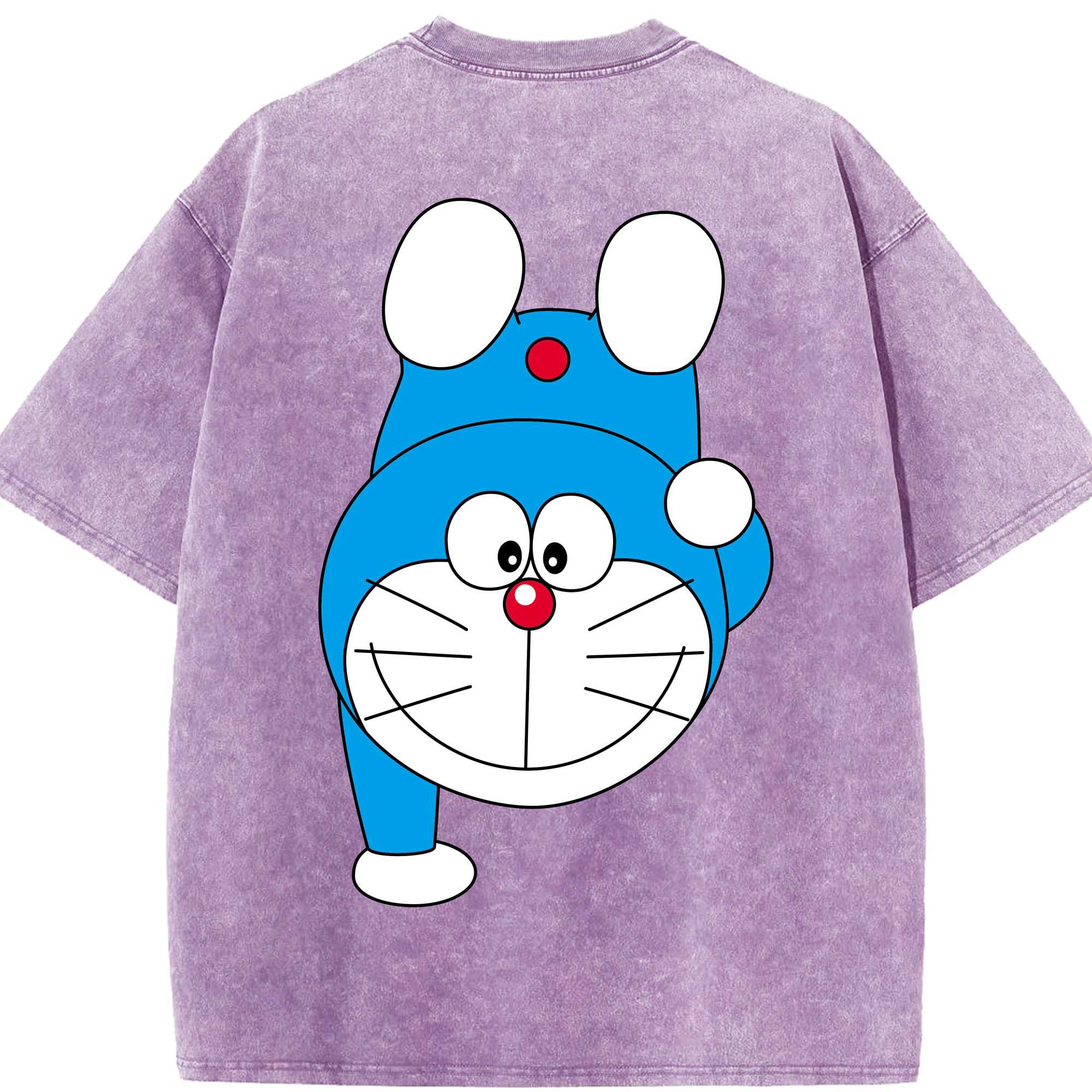 （画像用） ドラえもん Doraemon 綿100% ヴィンテージ風 半袖Tシャツ（背面プリント）