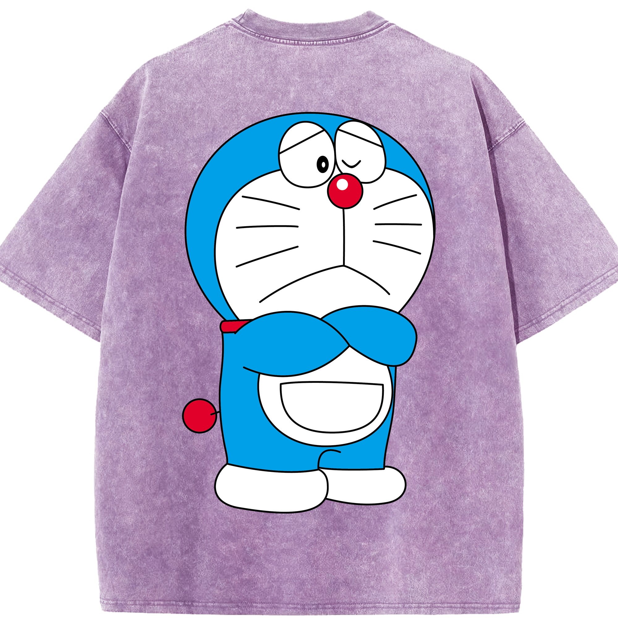 （画像用） ドラえもん Doraemon 綿100% ヴィンテージ風 半袖Tシャツ（背面プリント）