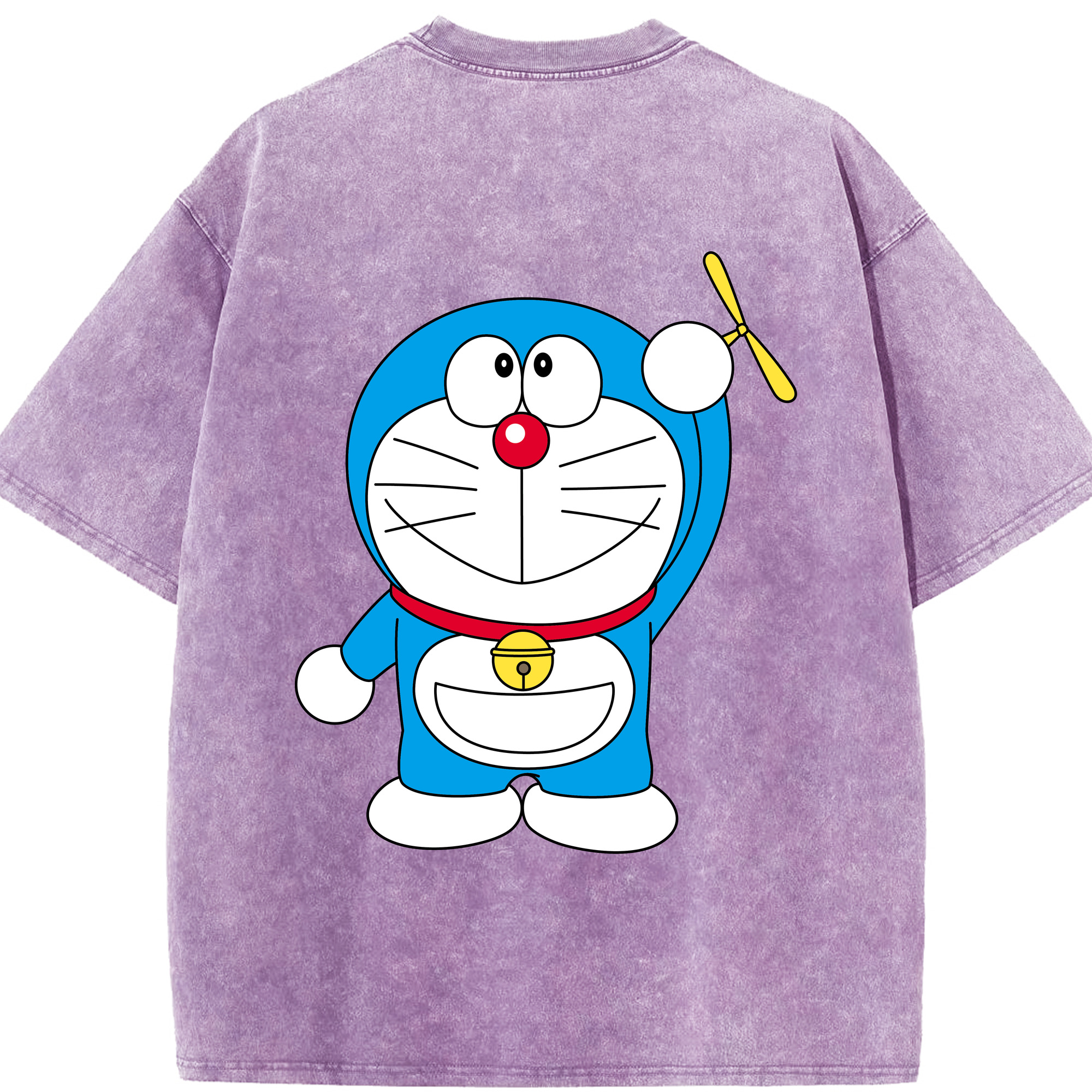（画像用） ドラえもん Doraemon 綿100% ヴィンテージ風 半袖Tシャツ（背面プリント）
