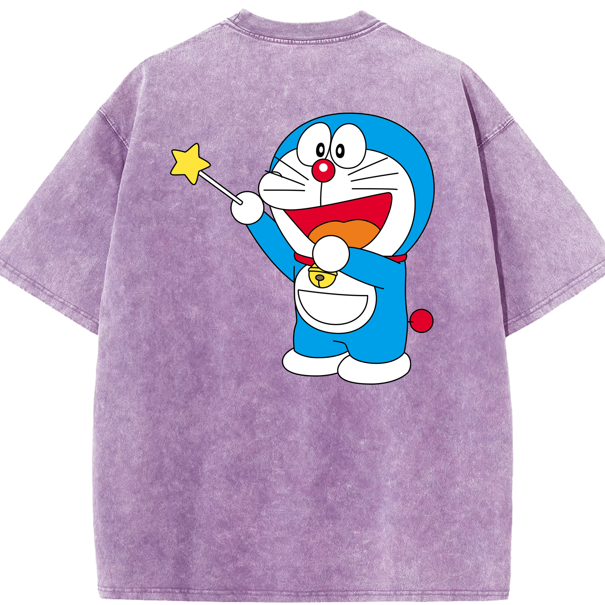（画像用） ドラえもん Doraemon 綿100% ヴィンテージ風 半袖Tシャツ（背面プリント）