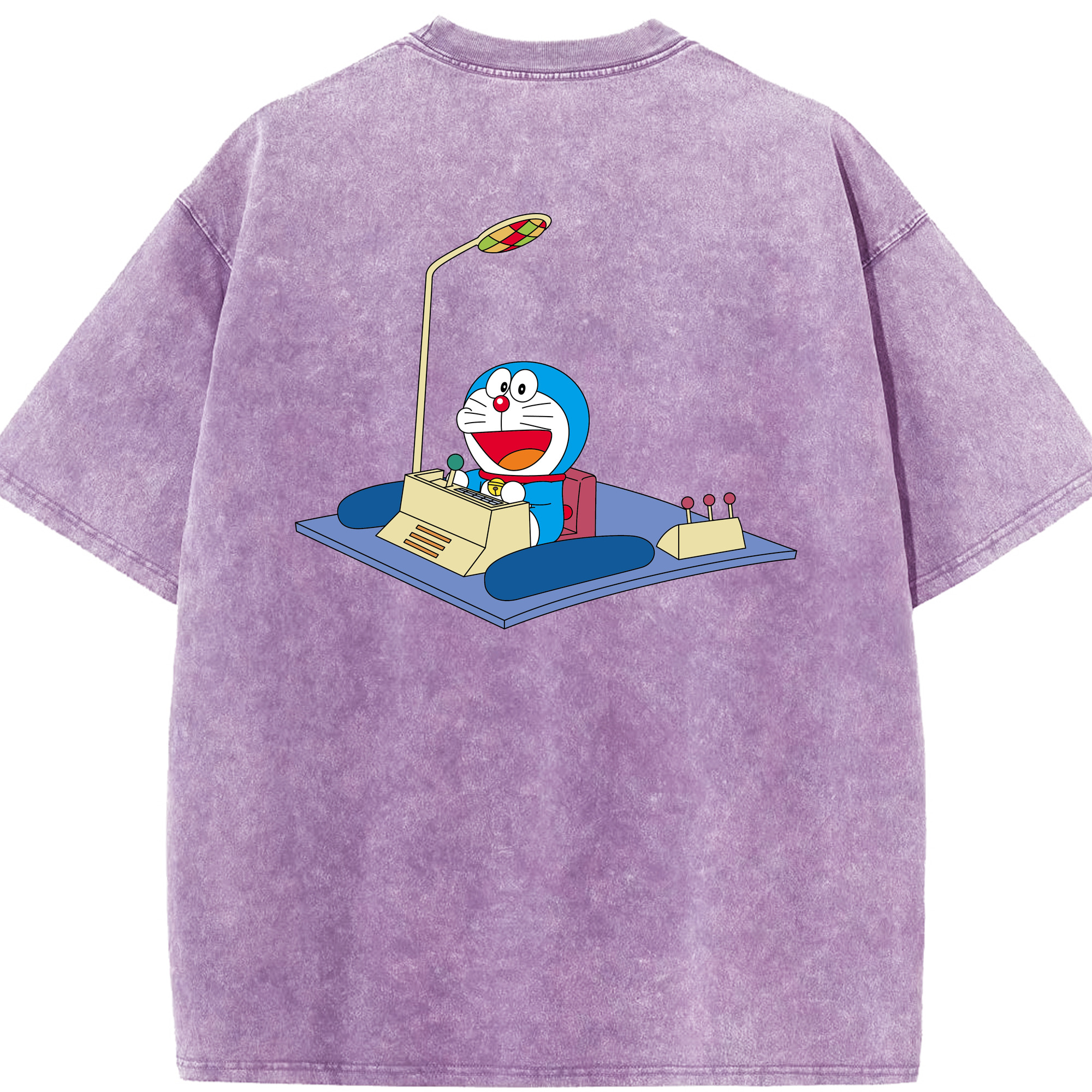 （画像用） ドラえもん Doraemon 綿100% ヴィンテージ風 半袖Tシャツ（背面プリント）