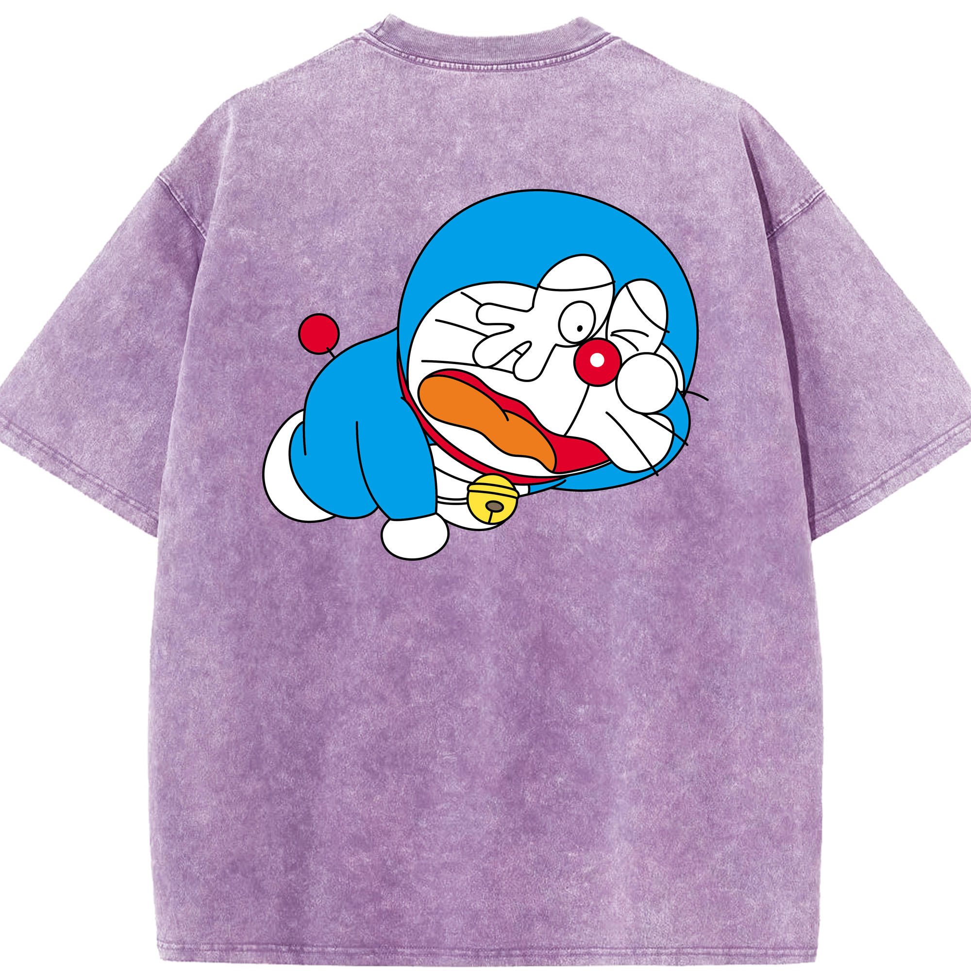 （画像用） ドラえもん Doraemon 綿100% ヴィンテージ風 半袖Tシャツ（背面プリント）