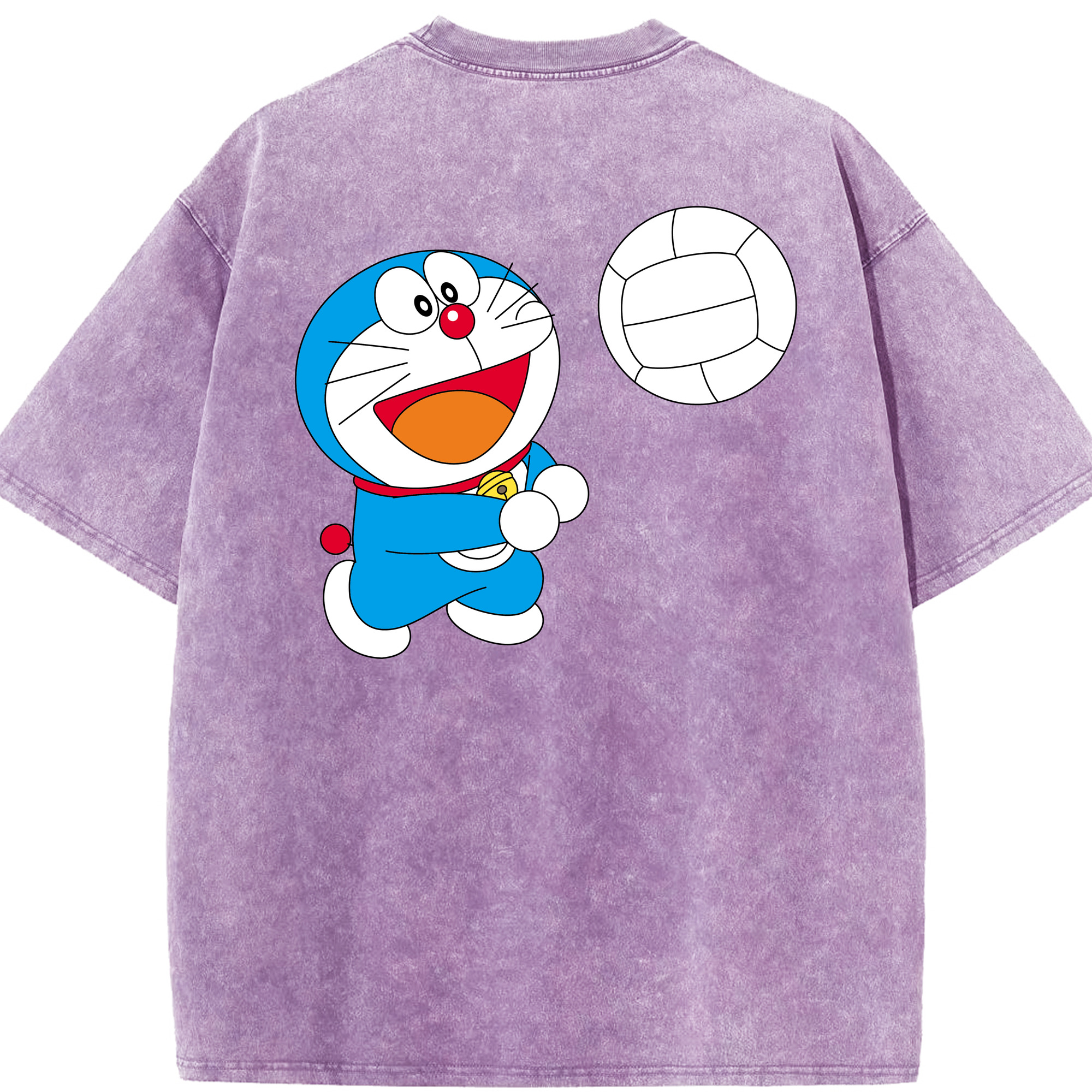 （画像用） ドラえもん Doraemon 綿100% ヴィンテージ風 半袖Tシャツ（背面プリント）