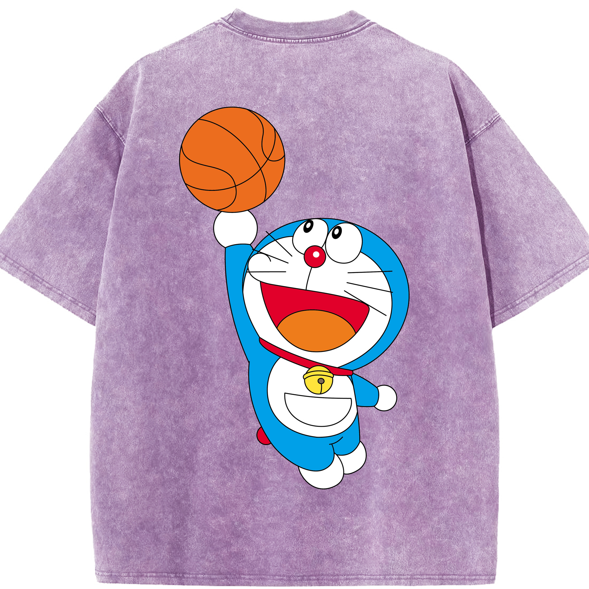 （画像用） ドラえもん Doraemon 綿100% ヴィンテージ風 半袖Tシャツ（背面プリント）