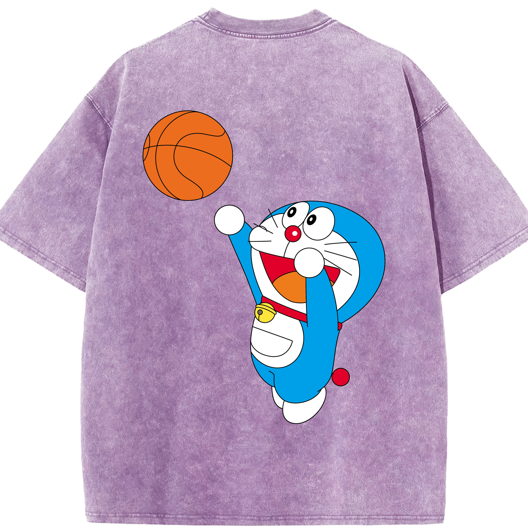 （画像用） ドラえもん Doraemon 綿100% ヴィンテージ風 半袖Tシャツ（背面プリント）