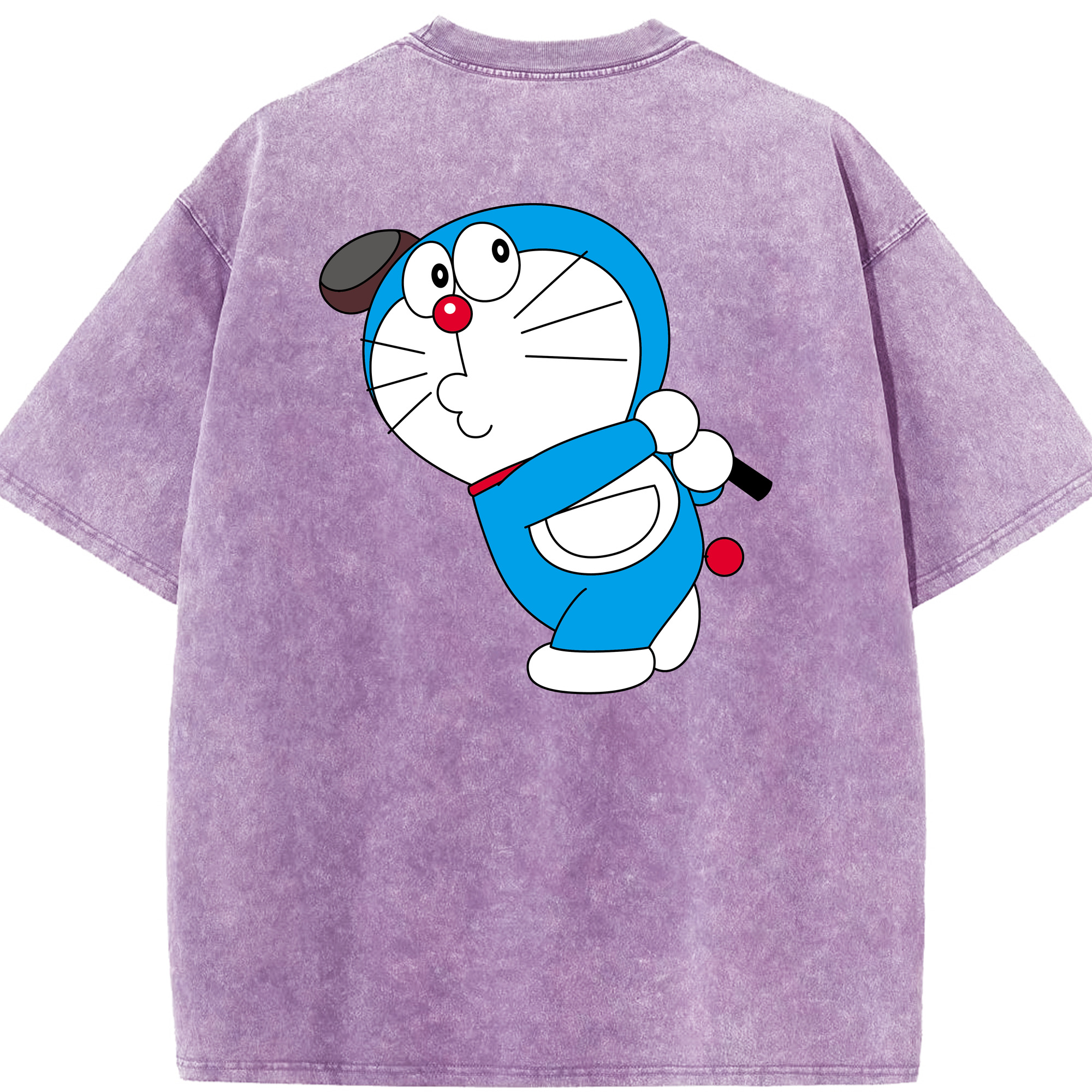 （画像用） ドラえもん Doraemon 綿100% ヴィンテージ風 半袖Tシャツ（背面プリント）