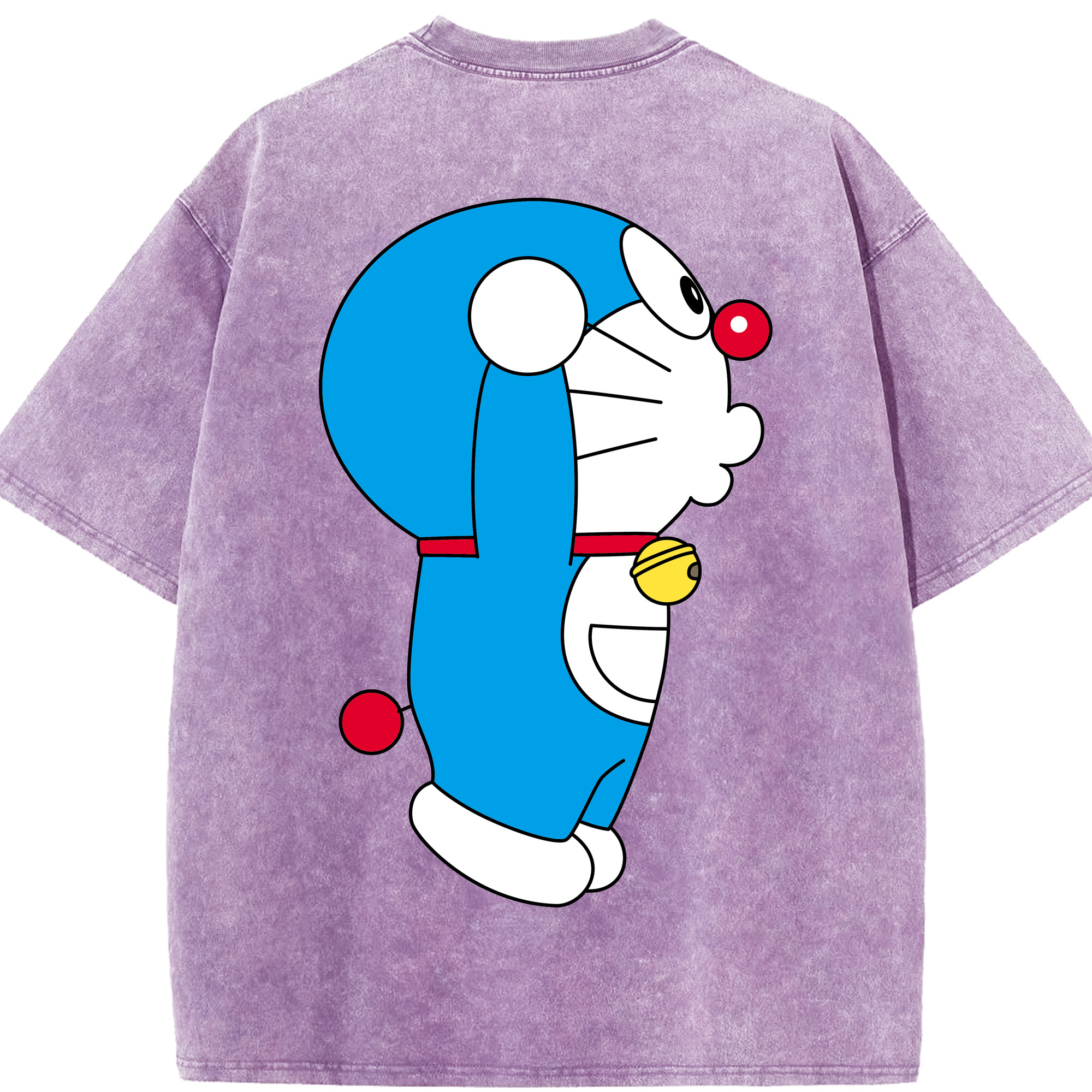 （画像用） ドラえもん Doraemon 綿100% ヴィンテージ風 半袖Tシャツ（背面プリント）