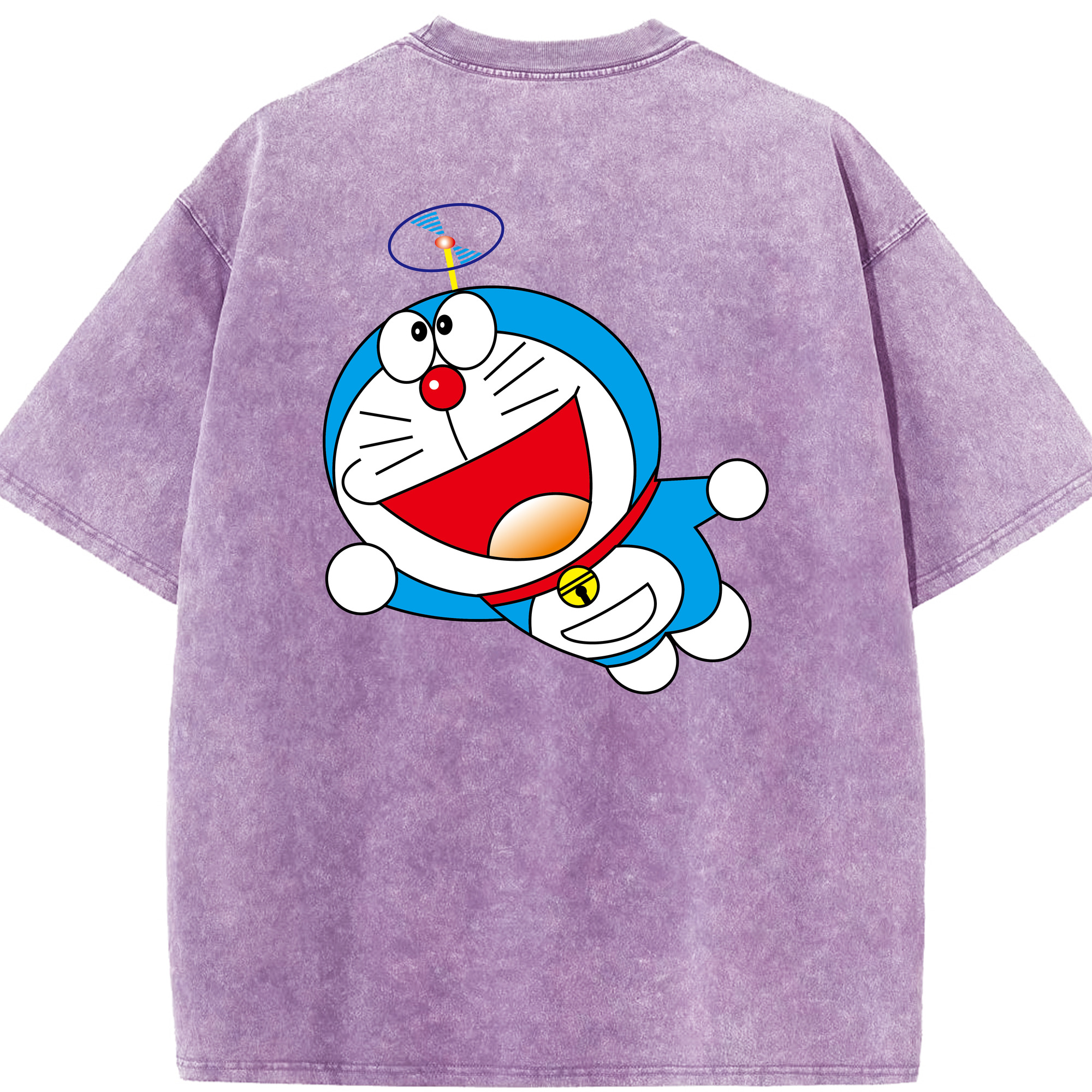 （画像用） ドラえもん Doraemon 綿100% ヴィンテージ風 半袖Tシャツ（背面プリント）