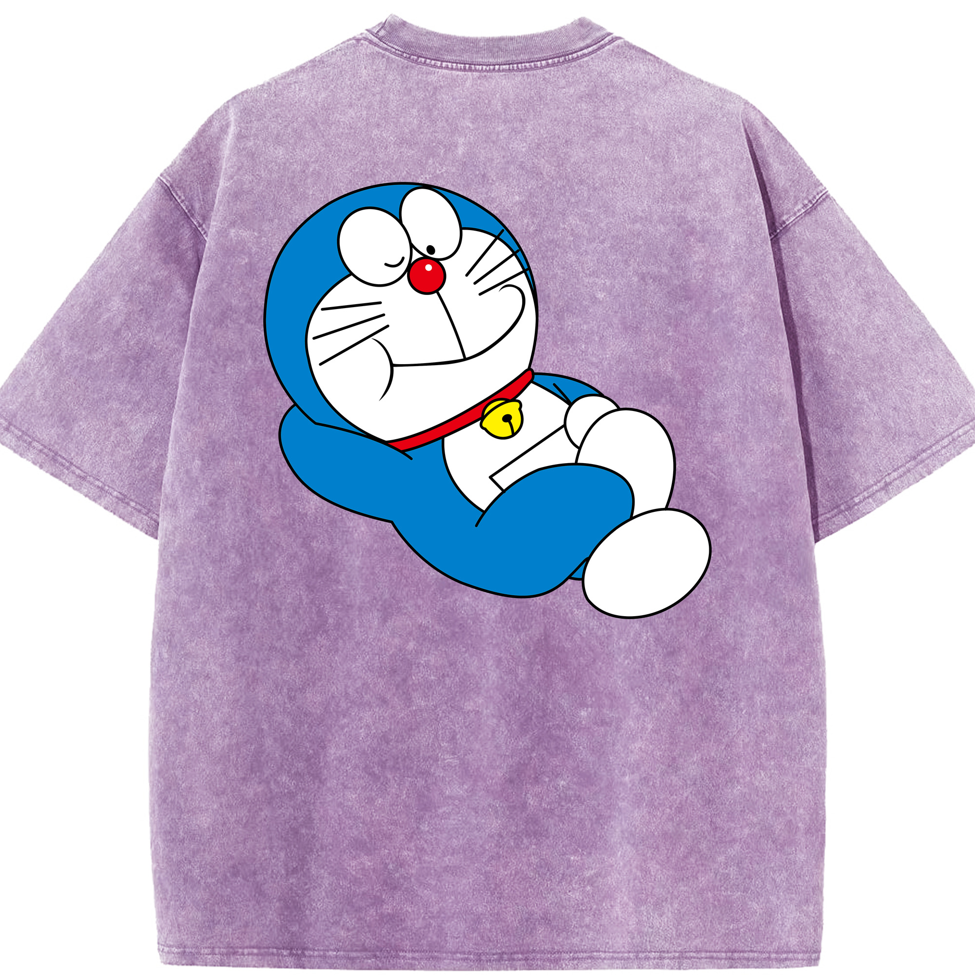 （画像用） ドラえもん Doraemon 綿100% ヴィンテージ風 半袖Tシャツ（背面プリント）