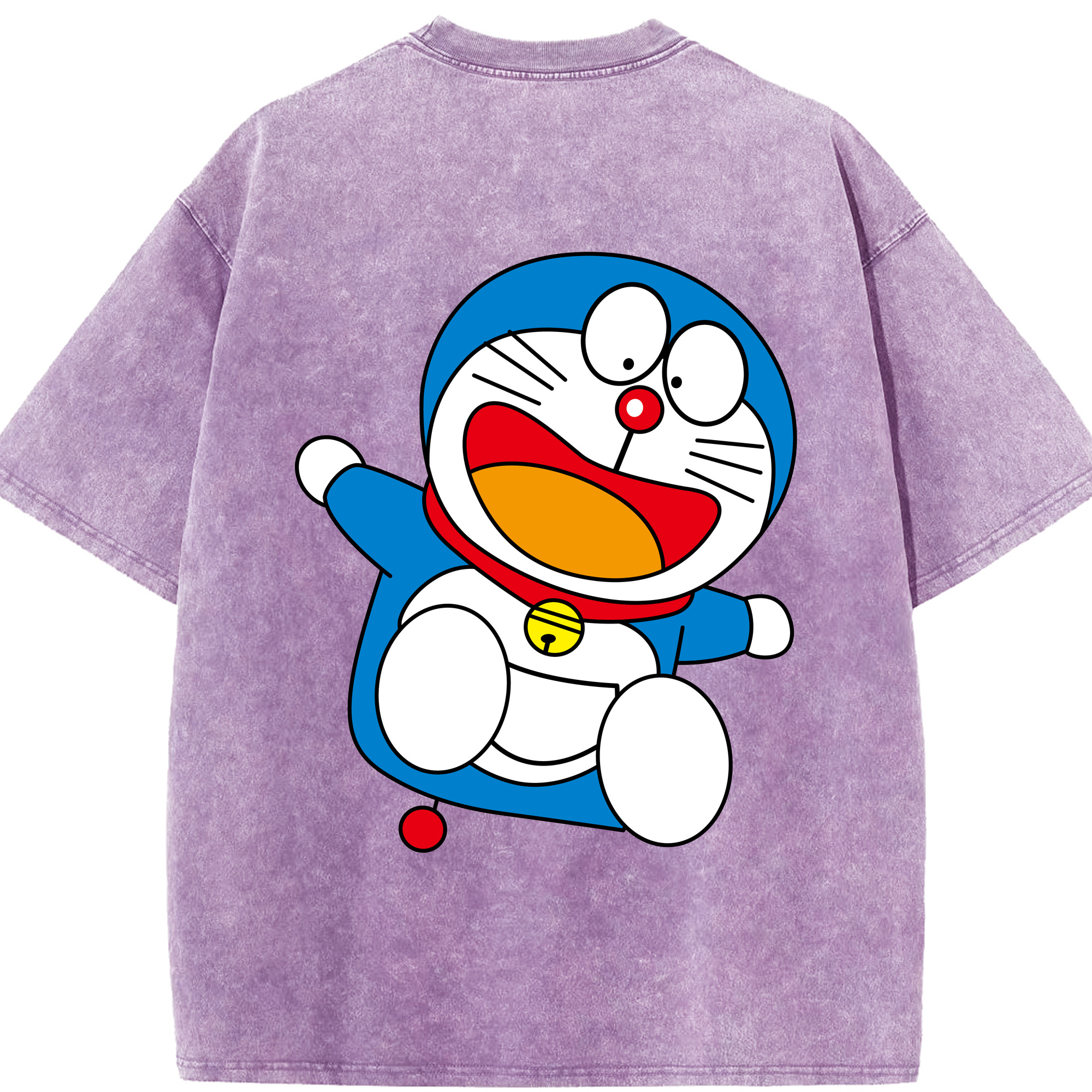 （画像用） ドラえもん Doraemon 綿100% ヴィンテージ風 半袖Tシャツ（背面プリント）