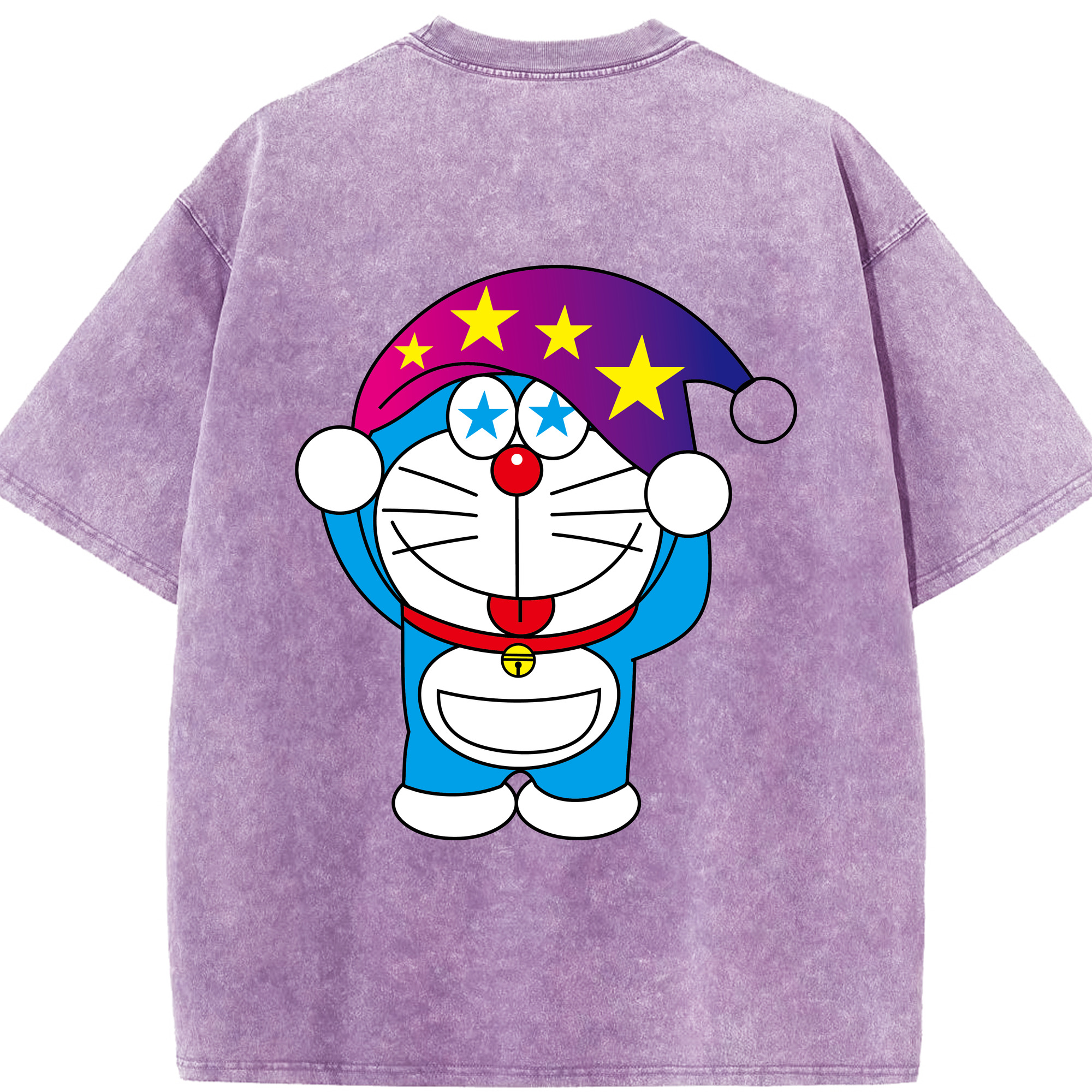（画像用） ドラえもん Doraemon 綿100% ヴィンテージ風 半袖Tシャツ（背面プリント）