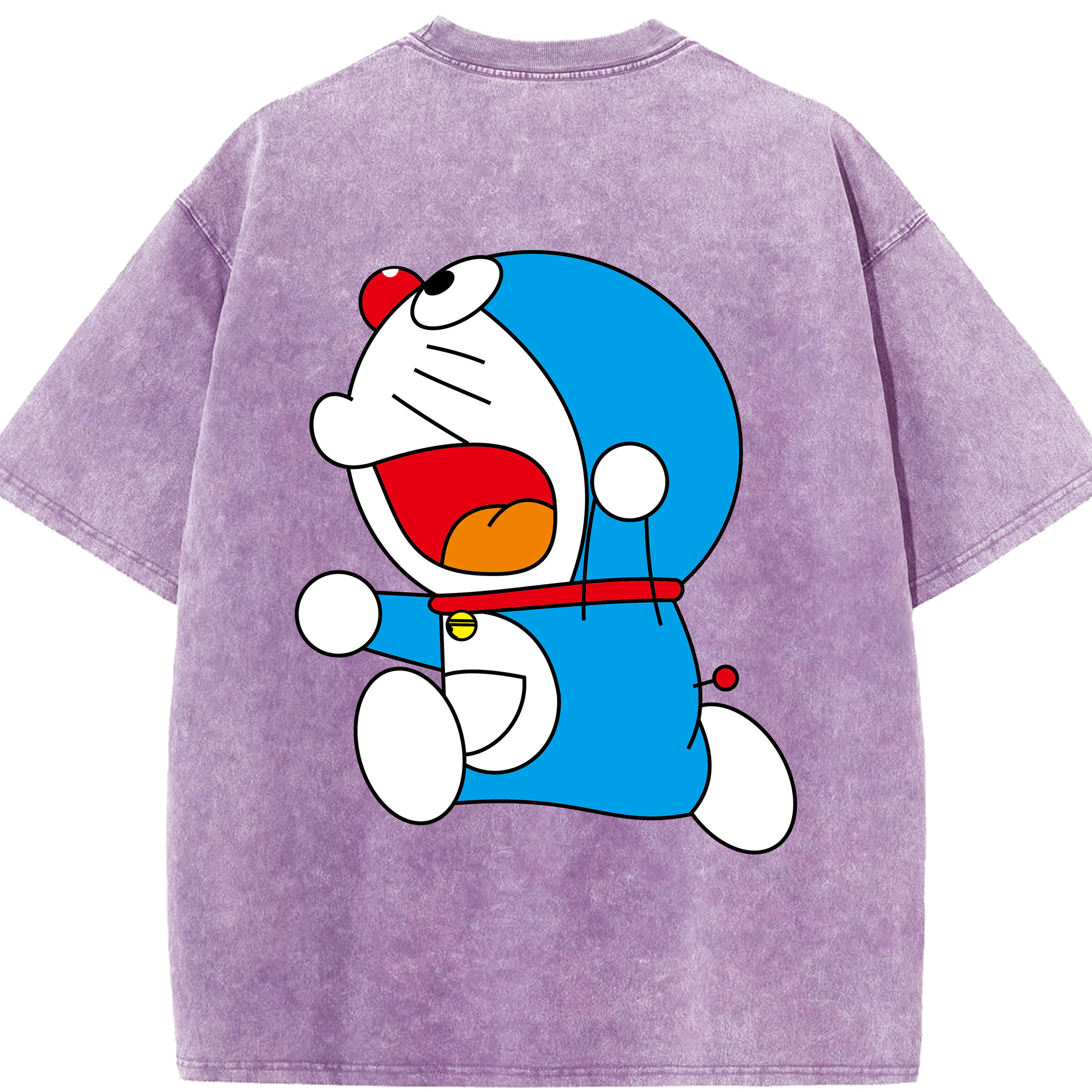 （画像用） ドラえもん Doraemon 綿100% ヴィンテージ風 半袖Tシャツ（背面プリント）