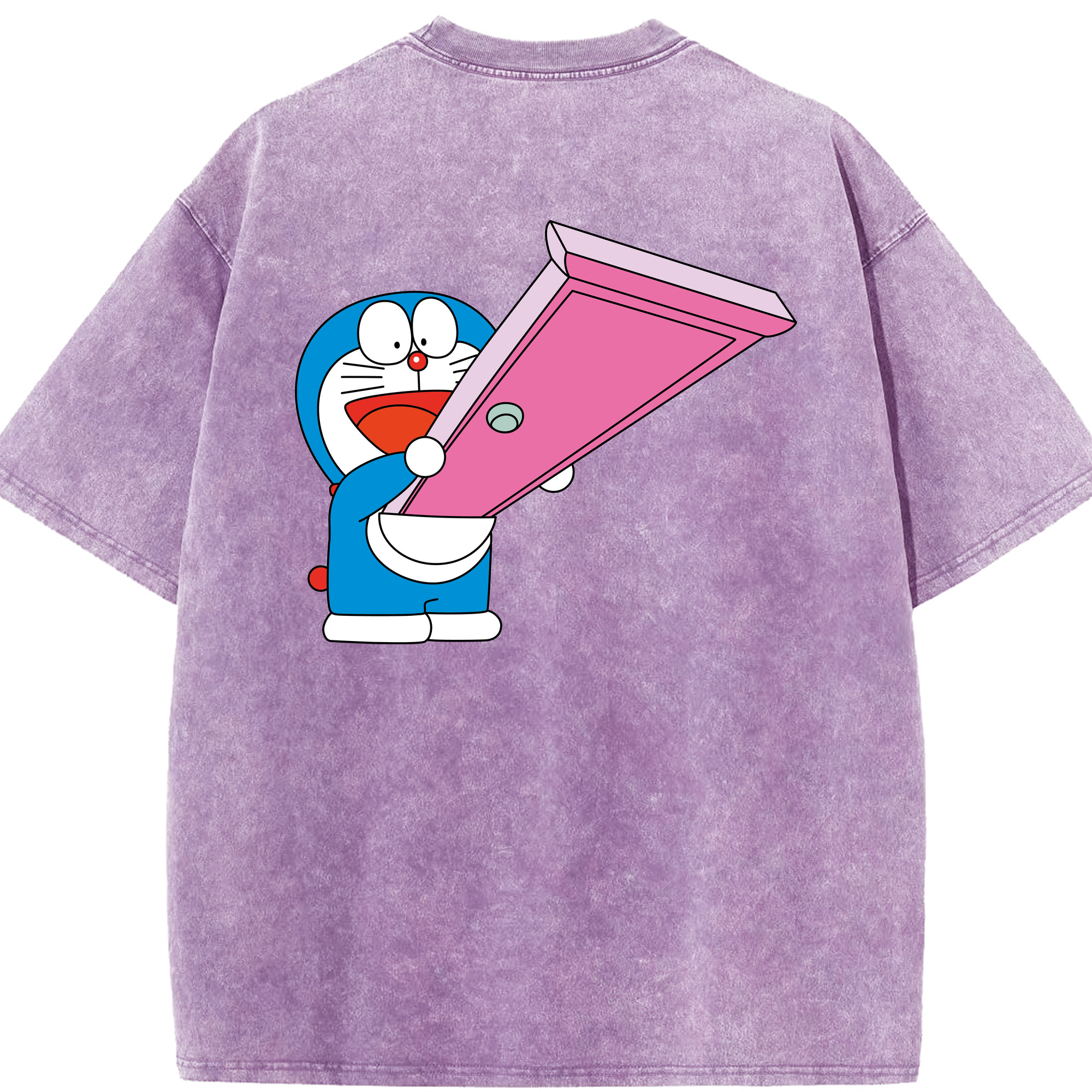 （画像用） ドラえもん Doraemon 綿100% ヴィンテージ風 半袖Tシャツ（背面プリント）