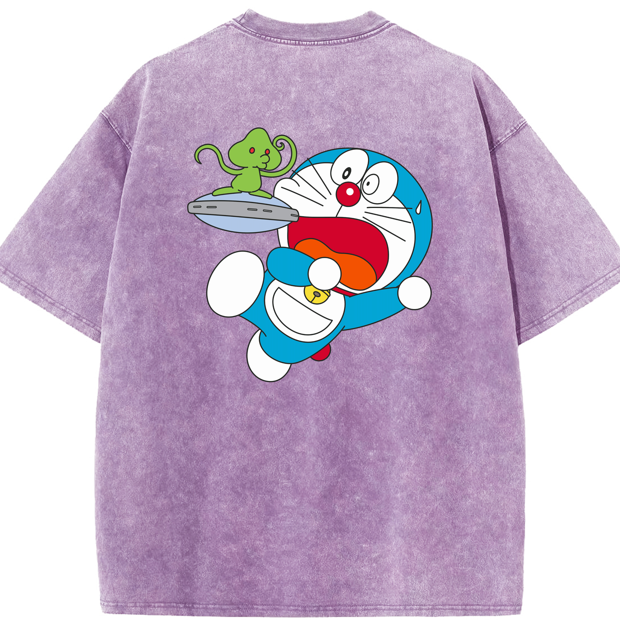 （画像用） ドラえもん Doraemon 綿100% ヴィンテージ風 半袖Tシャツ（背面プリント）