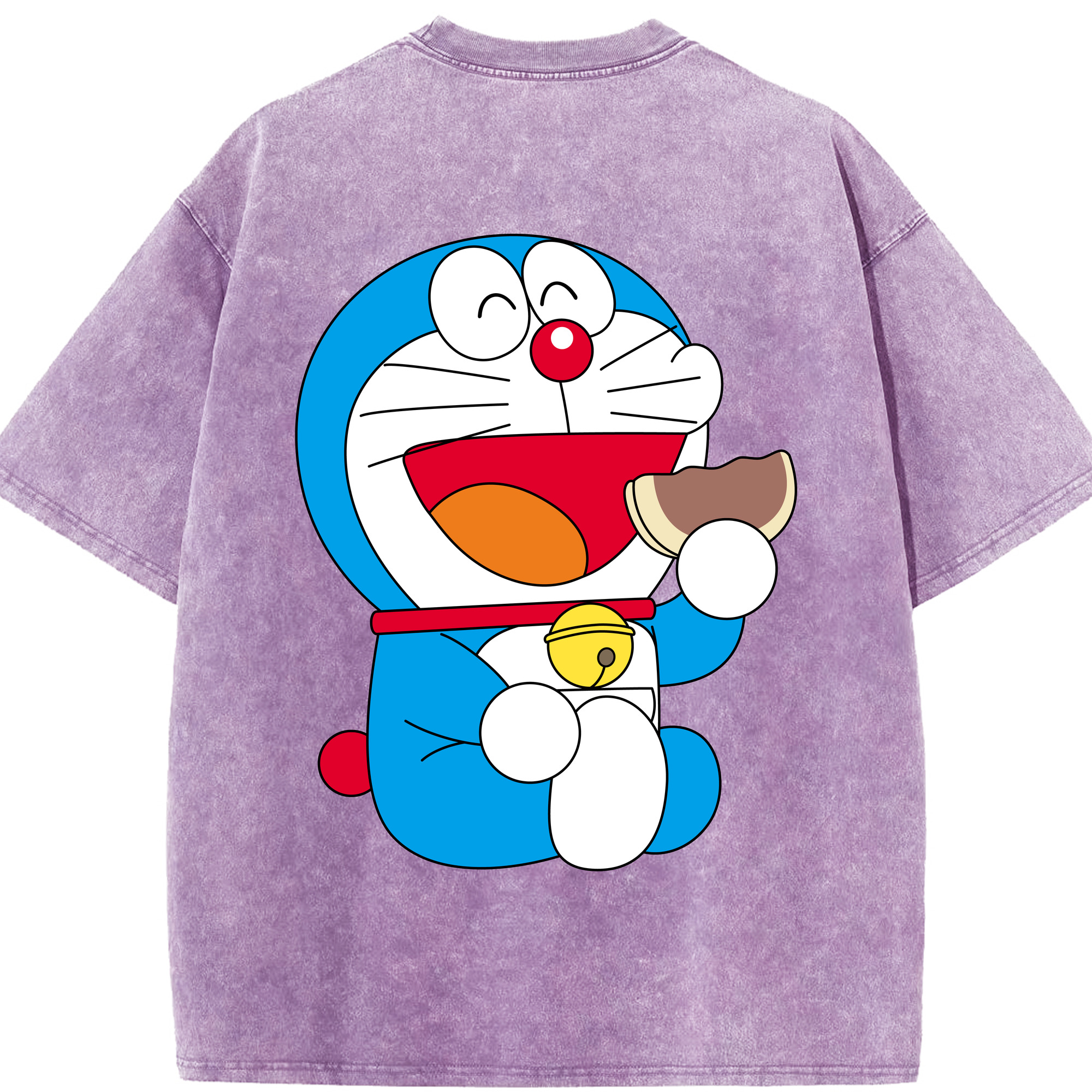 （画像用） ドラえもん Doraemon 綿100% ヴィンテージ風 半袖Tシャツ（背面プリント）