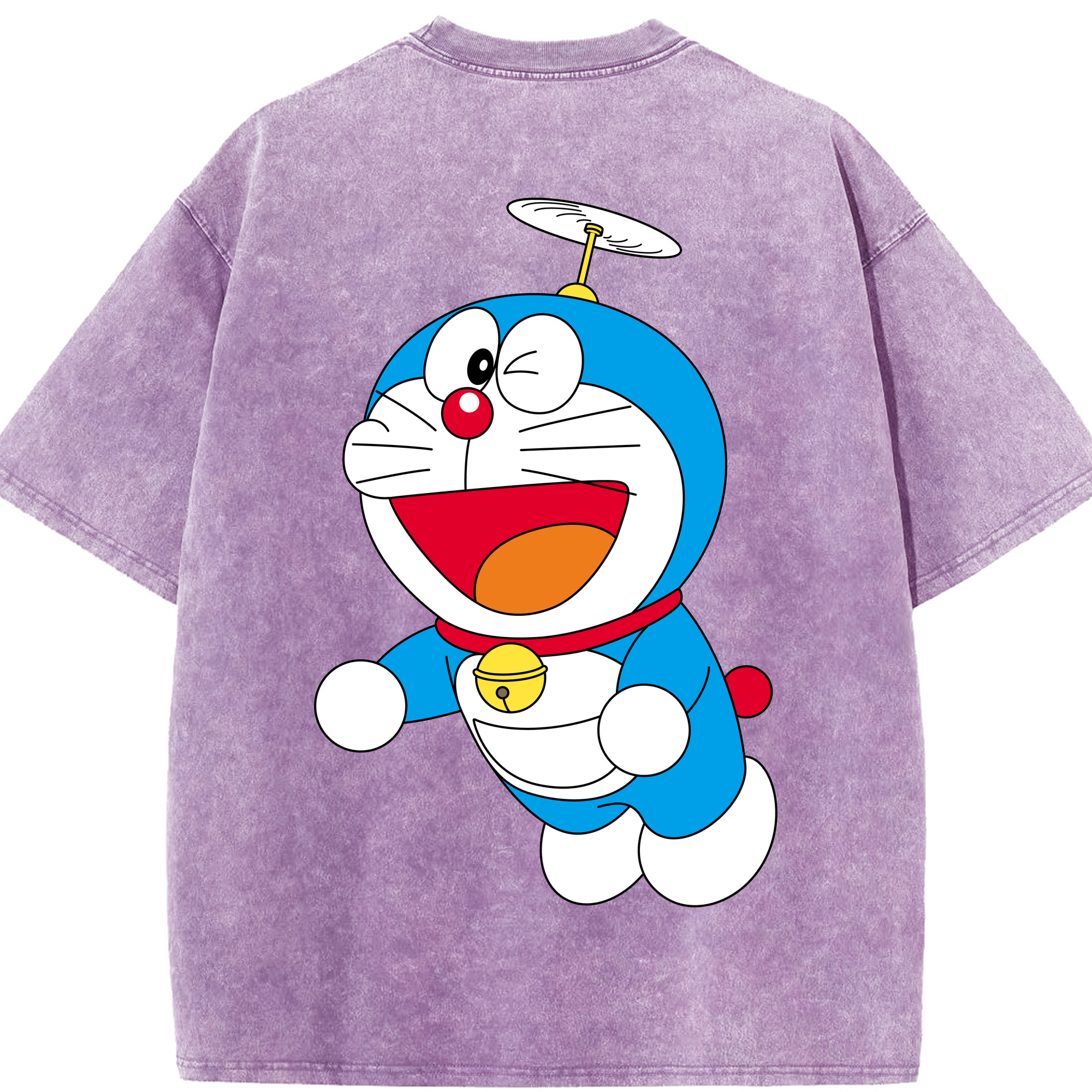 （画像用） ドラえもん Doraemon 綿100% ヴィンテージ風 半袖Tシャツ（背面プリント）