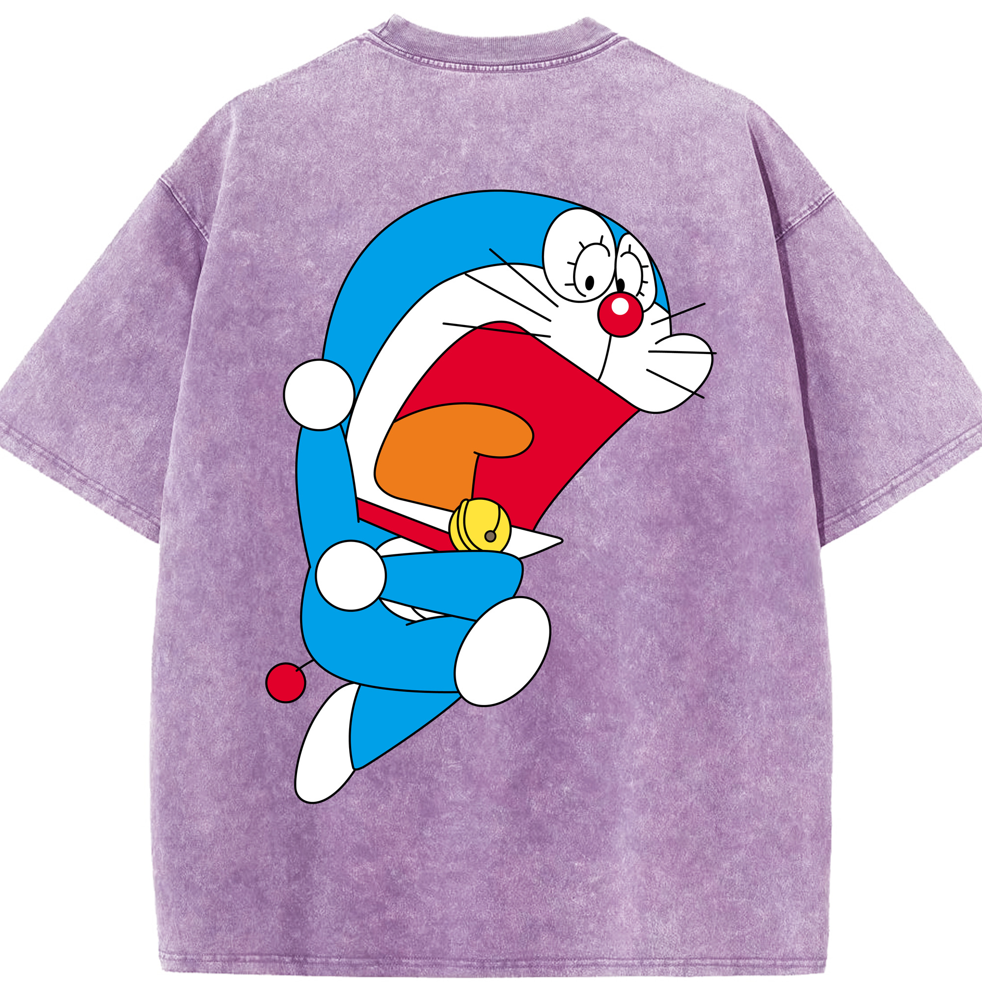 （画像用） ドラえもん Doraemon 綿100% ヴィンテージ風 半袖Tシャツ（背面プリント）