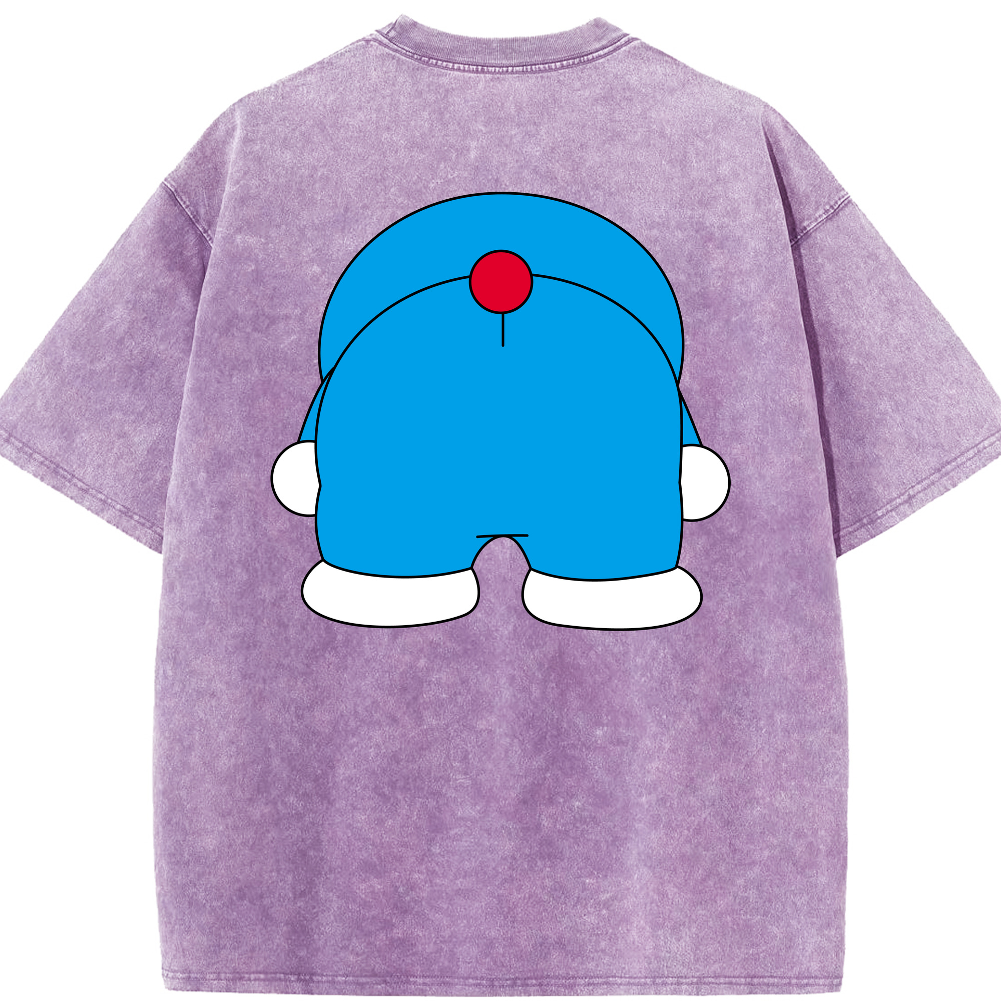 （画像用） ドラえもん Doraemon 綿100% ヴィンテージ風 半袖Tシャツ（背面プリント）