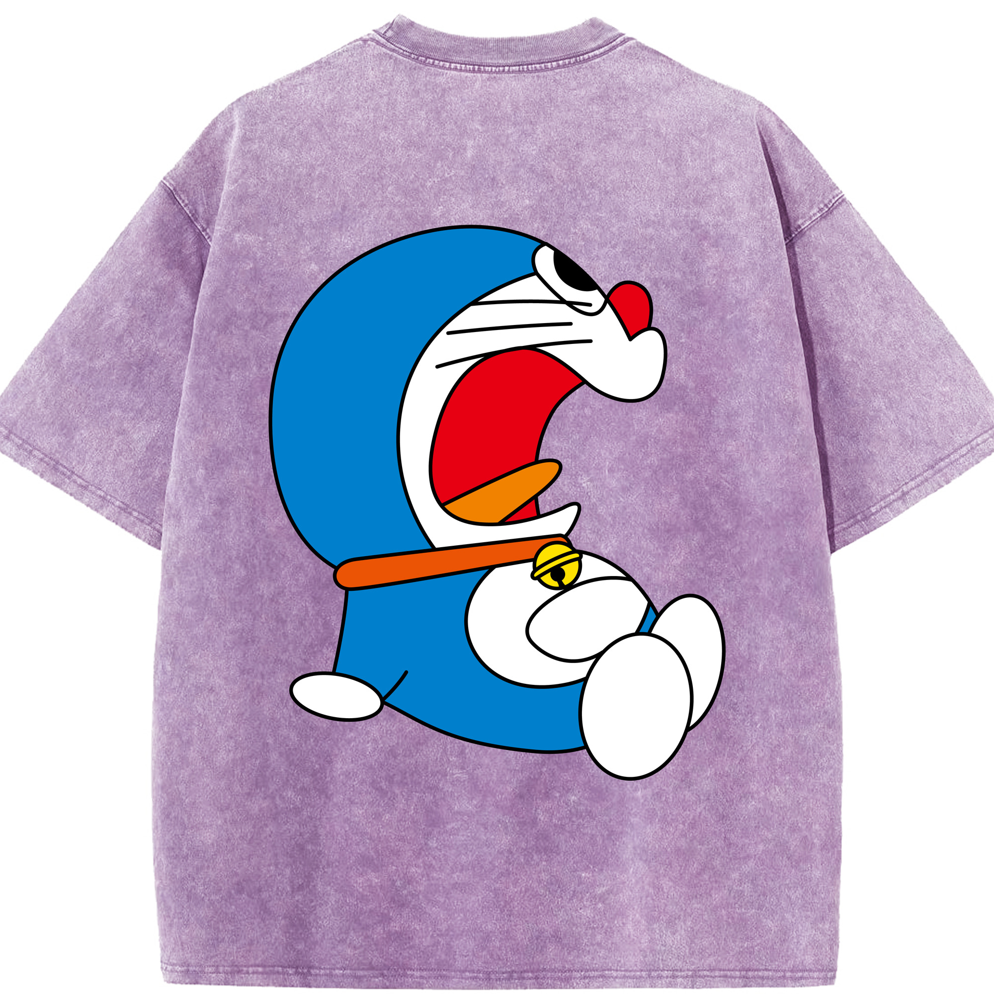 （画像用） ドラえもん Doraemon 綿100% ヴィンテージ風 半袖Tシャツ（背面プリント）