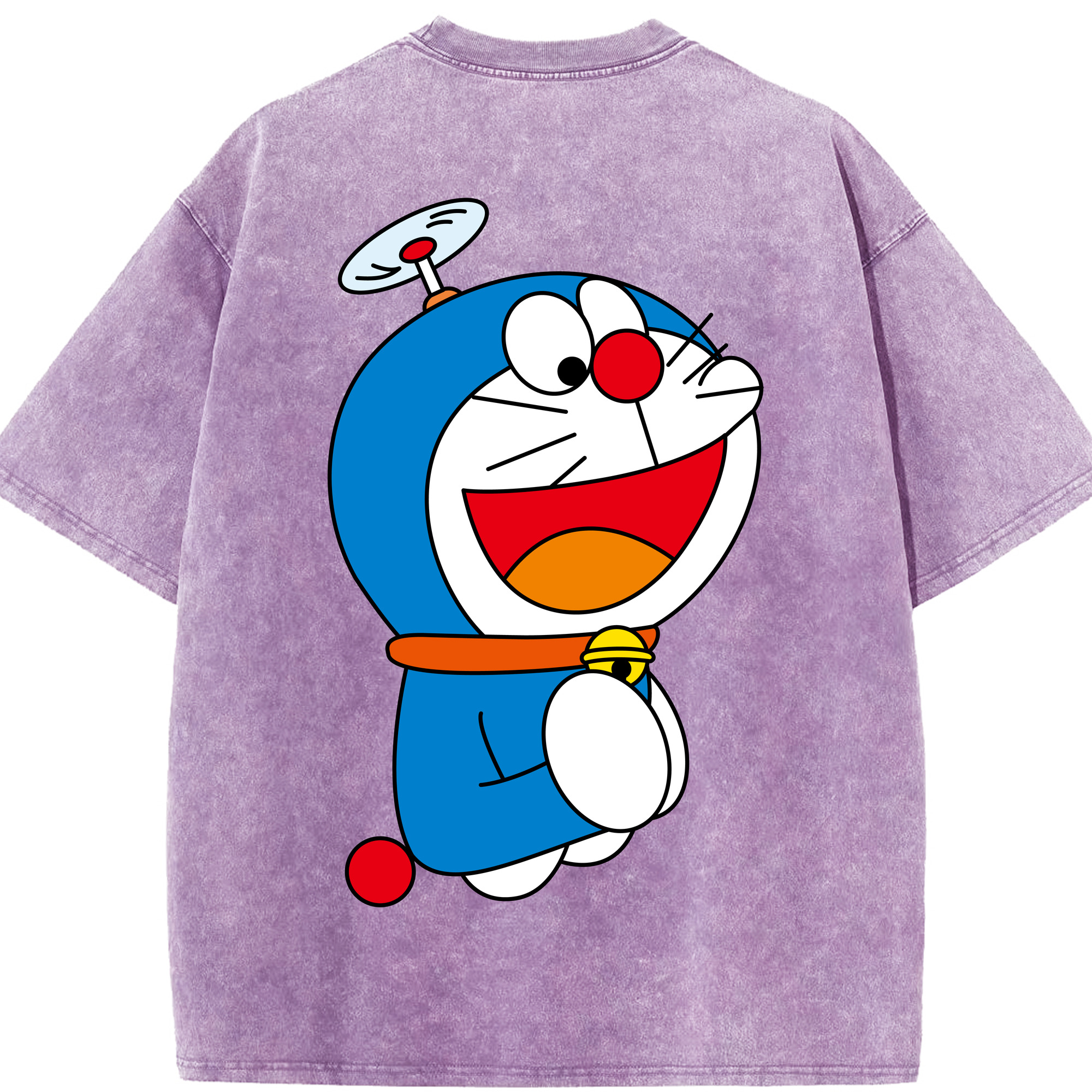 （画像用） ドラえもん Doraemon 綿100% ヴィンテージ風 半袖Tシャツ（背面プリント）