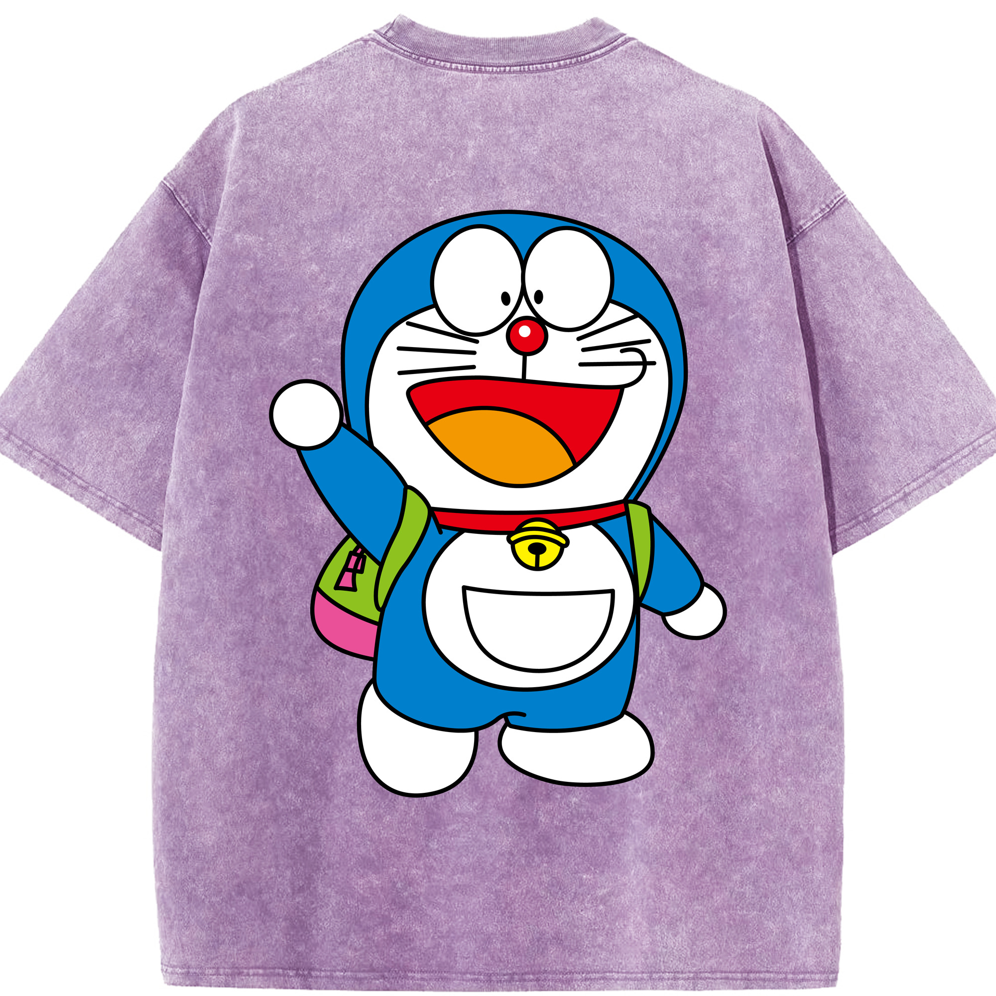 （画像用） ドラえもん Doraemon 綿100% ヴィンテージ風 半袖Tシャツ（背面プリント）