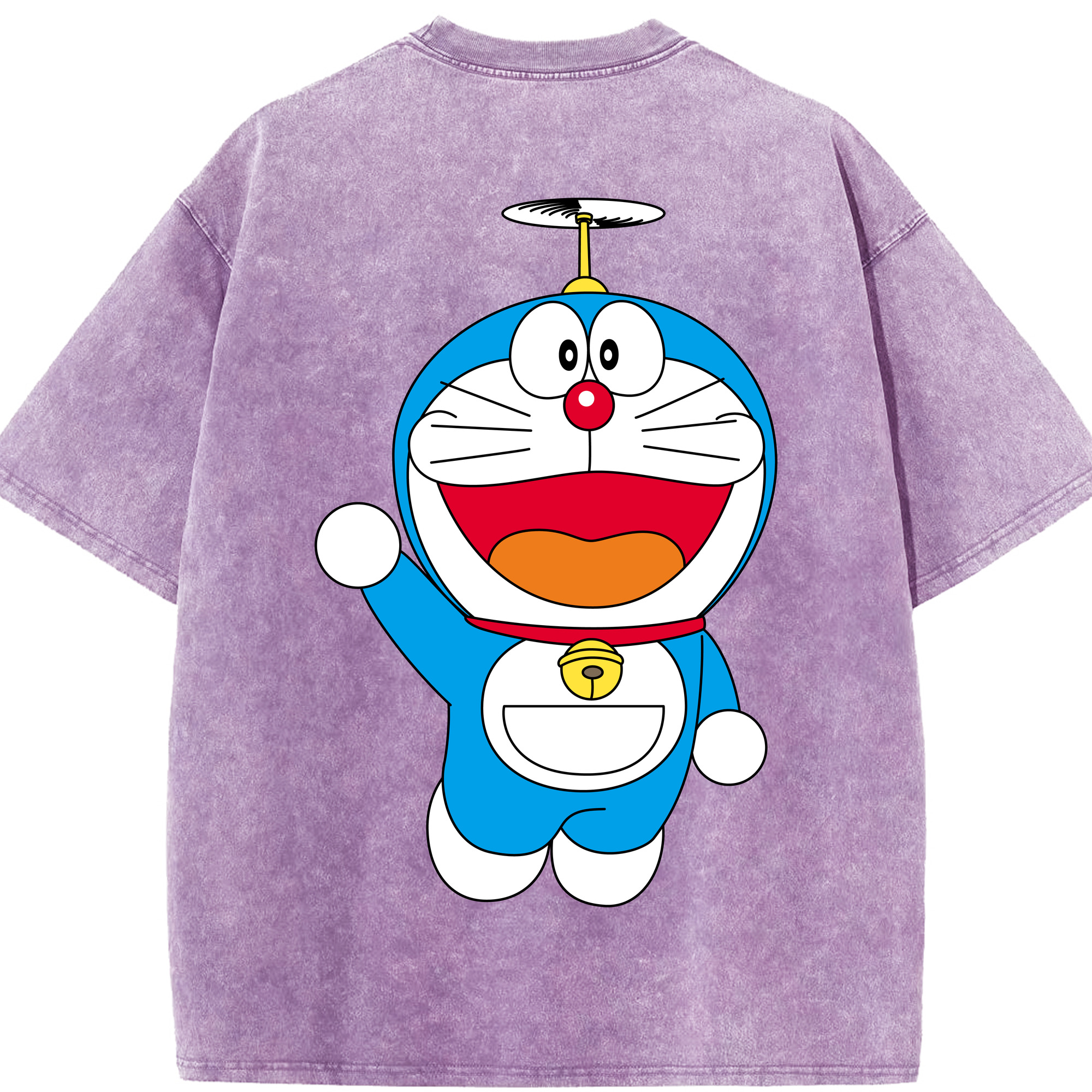 （画像用） ドラえもん Doraemon 綿100% ヴィンテージ風 半袖Tシャツ（背面プリント）