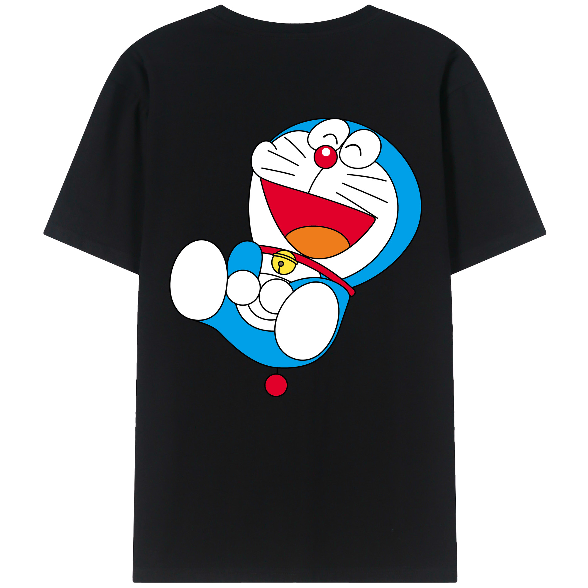 （画像用） ドラえもん Doraemon 綿100％ メンズ半袖Tシャツ（バックプリント） 通気性