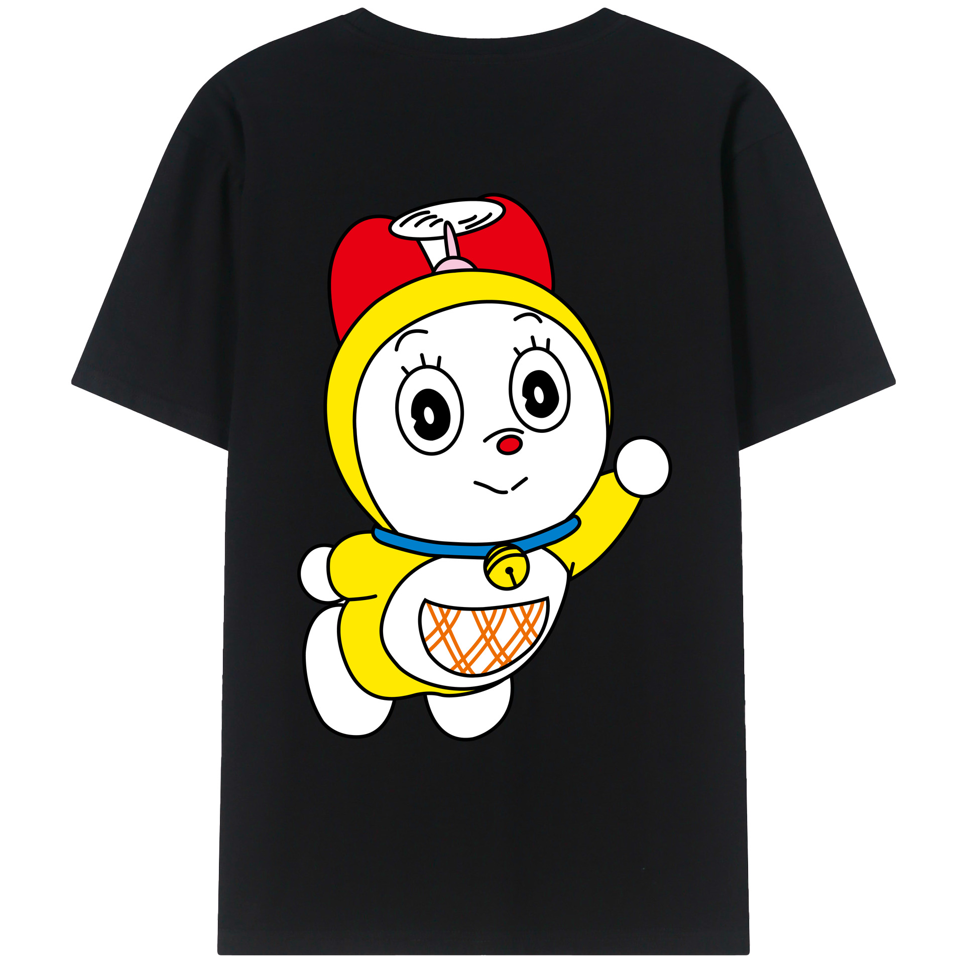 （画像用） ドラえもん ドラミ Doraemon Dorami 綿100％ メンズ半袖Tシャツ（バックプリント） 通気性