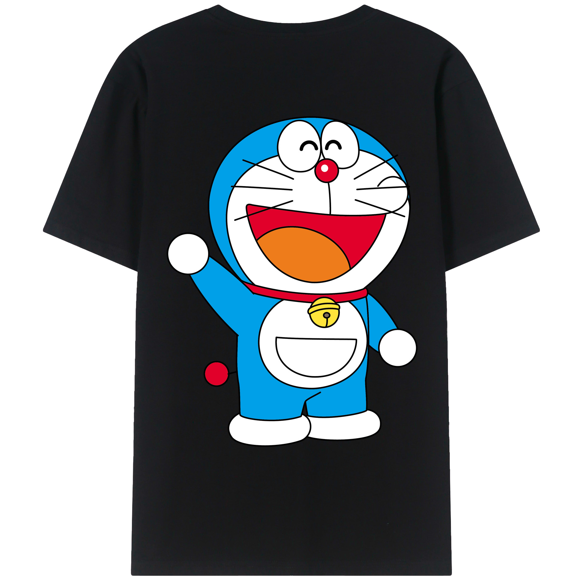 （画像用） ドラえもん Doraemon 綿100％ メンズ半袖Tシャツ（バックプリント） 通気性