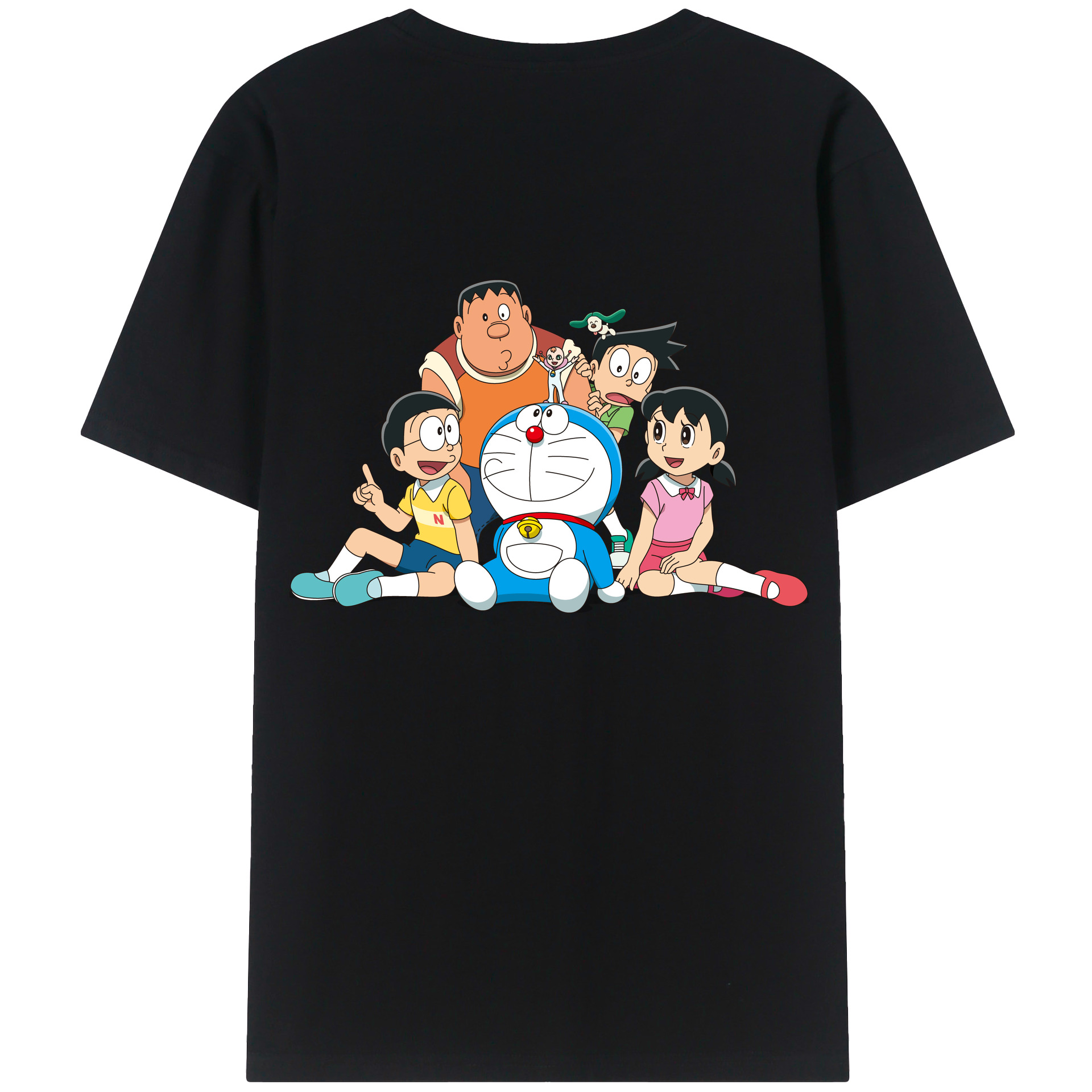 （画像用） ドラえもん Doraemon 綿100％ メンズ半袖Tシャツ（バックプリント） 通気性