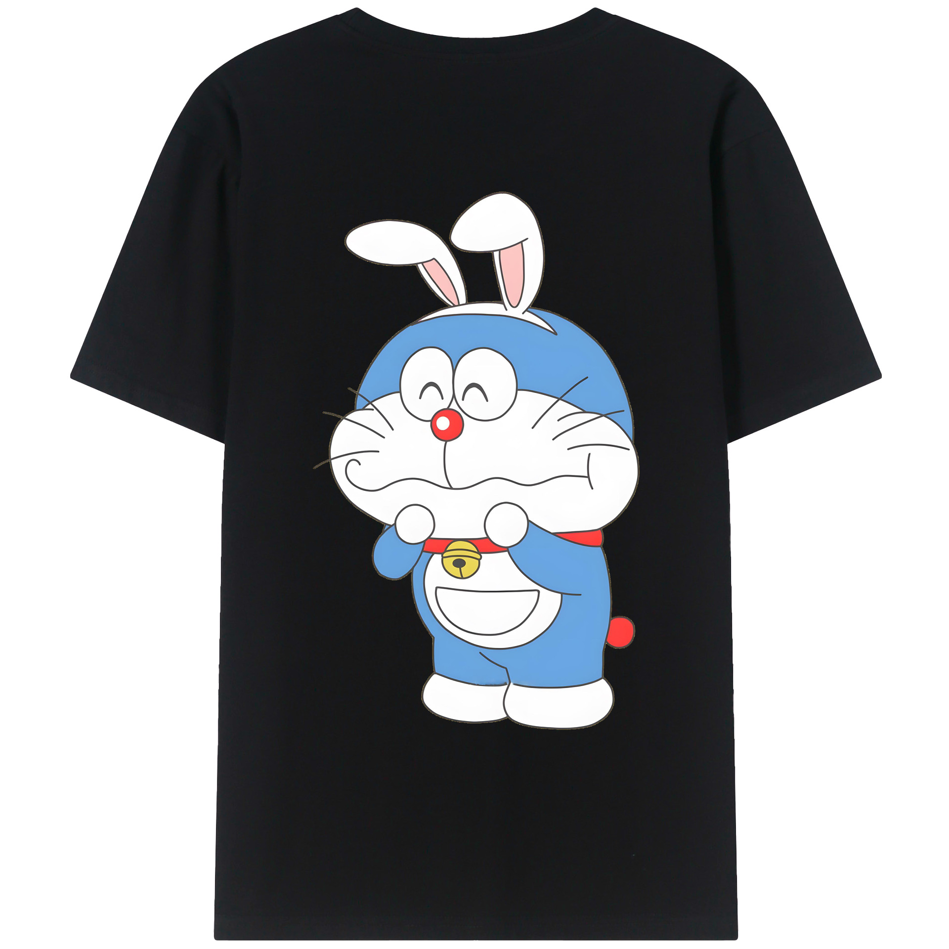（画像用） ドラえもん Doraemon 綿100％ メンズ半袖Tシャツ（バックプリント） 通気性