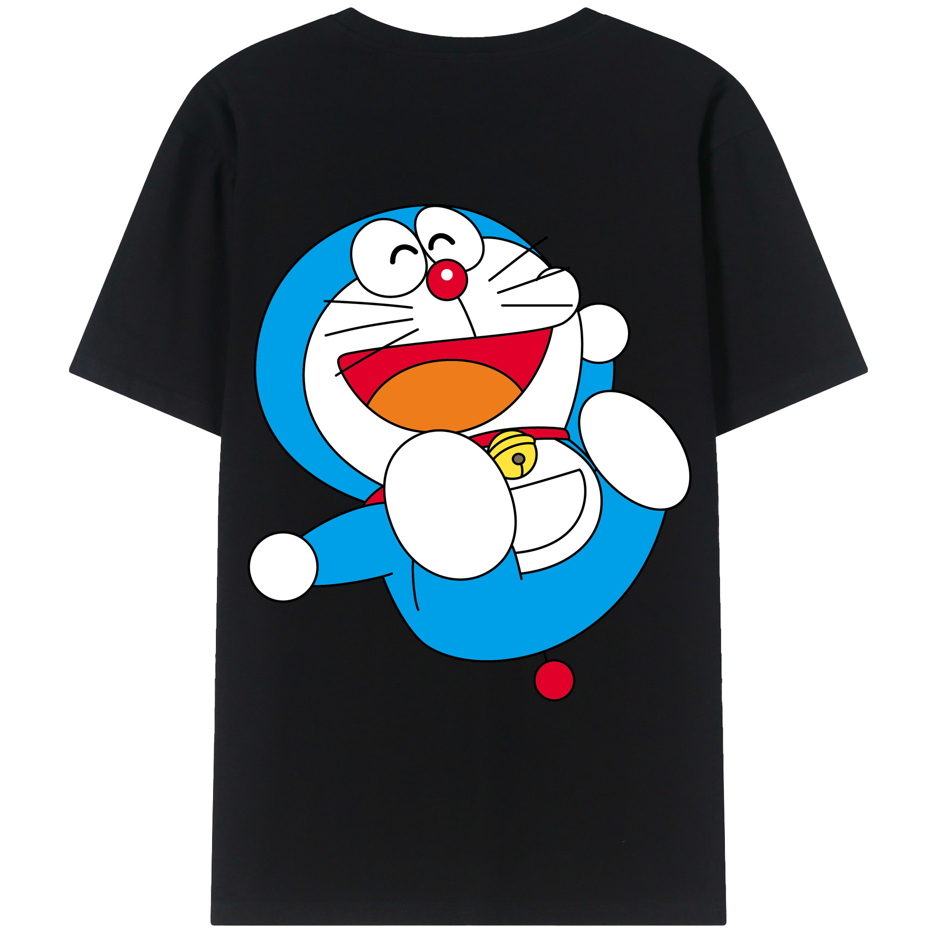 （画像用） ドラえもん Doraemon 綿100％ メンズ半袖Tシャツ（バックプリント） 通気性