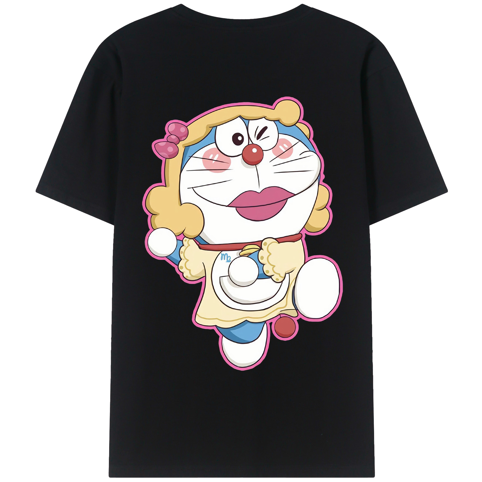 （画像用） ドラえもん Doraemon 綿100％ メンズ半袖Tシャツ（バックプリント） 通気性