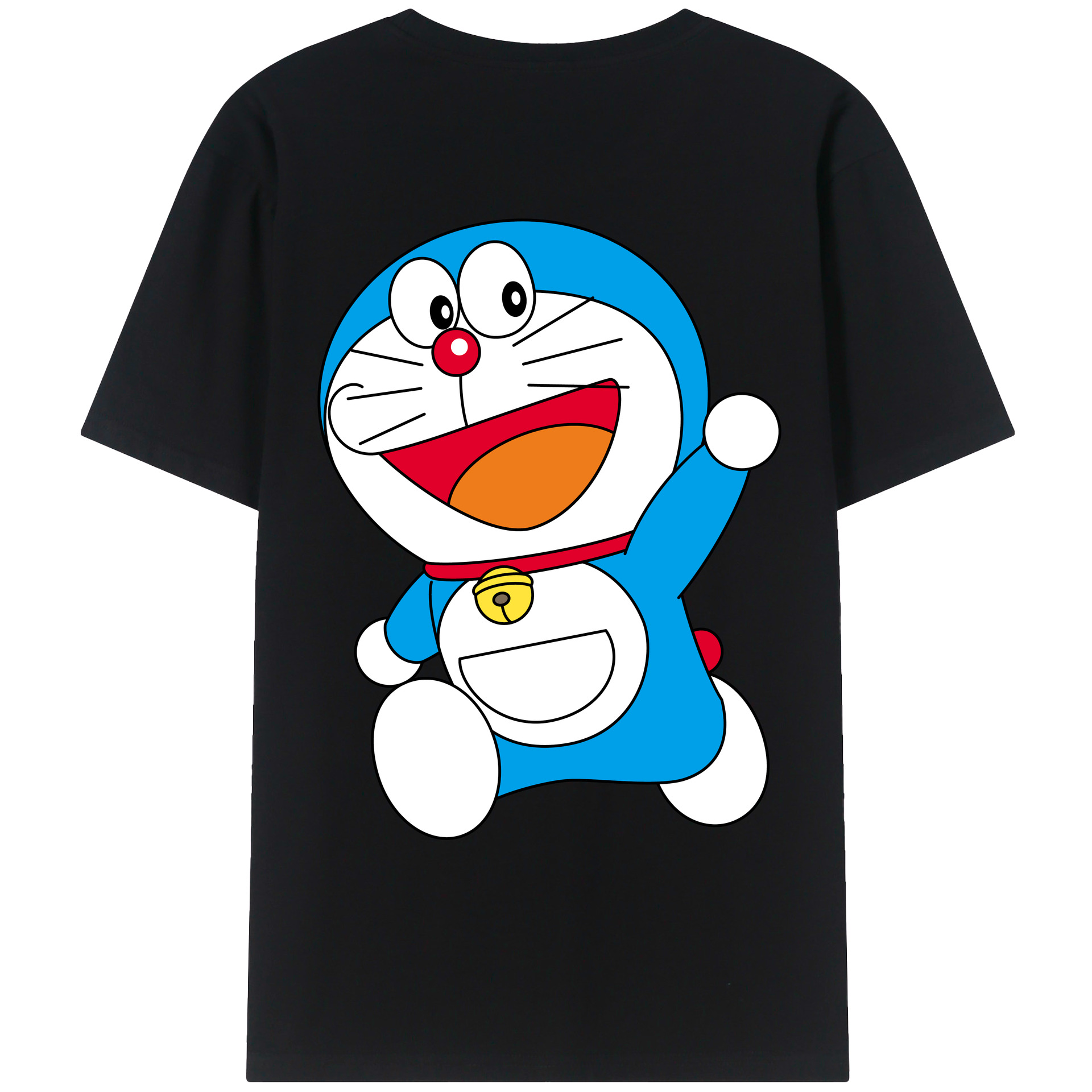 （画像用） ドラえもん Doraemon 綿100％ メンズ半袖Tシャツ（バックプリント） 通気性