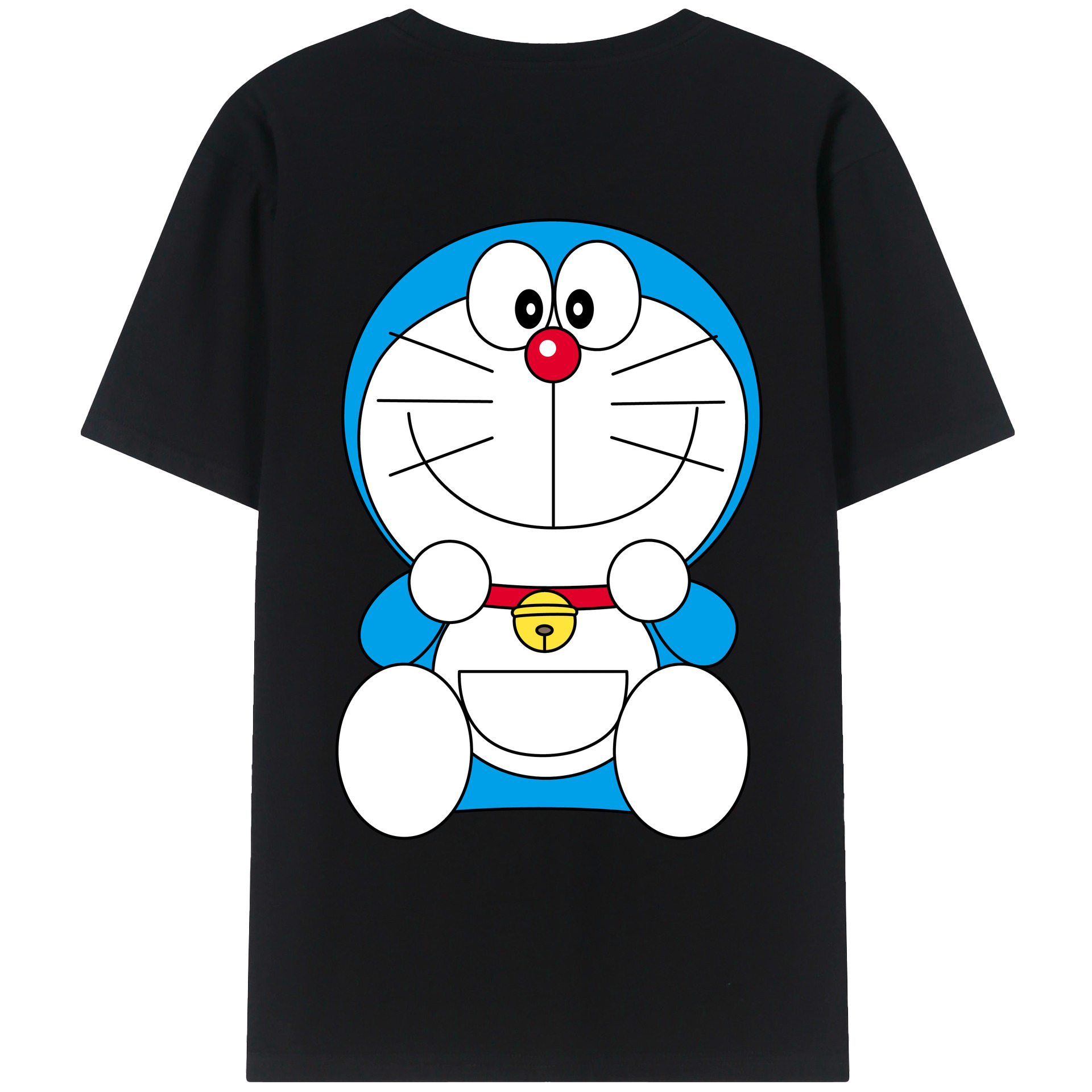 （画像用） ドラえもん Doraemon 綿100％ メンズ半袖Tシャツ（バックプリント） 通気性