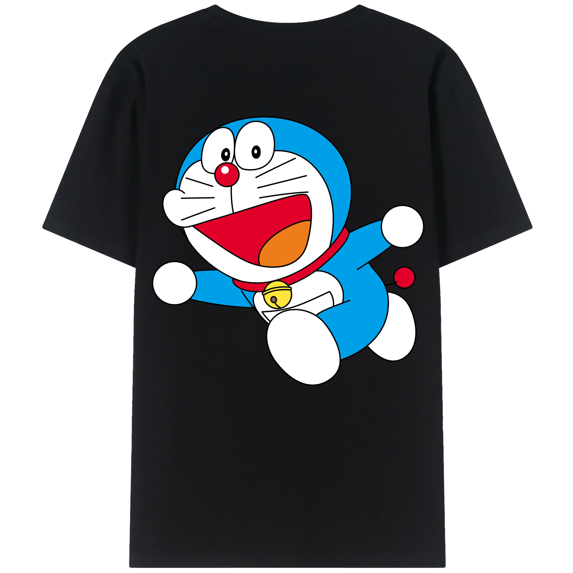 （画像用） ドラえもん Doraemon 綿100％ メンズ半袖Tシャツ（バックプリント） 通気性