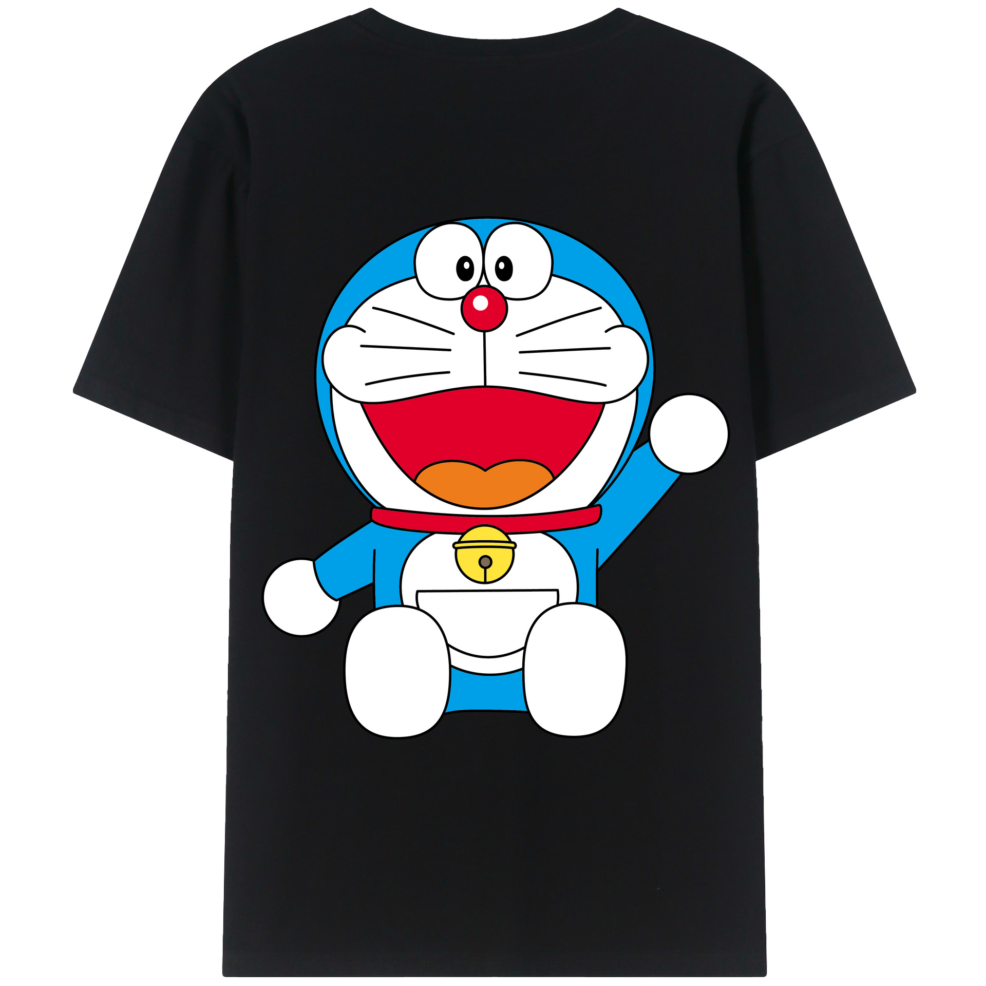 （画像用） ドラえもん Doraemon 綿100％ メンズ半袖Tシャツ（バックプリント） 通気性