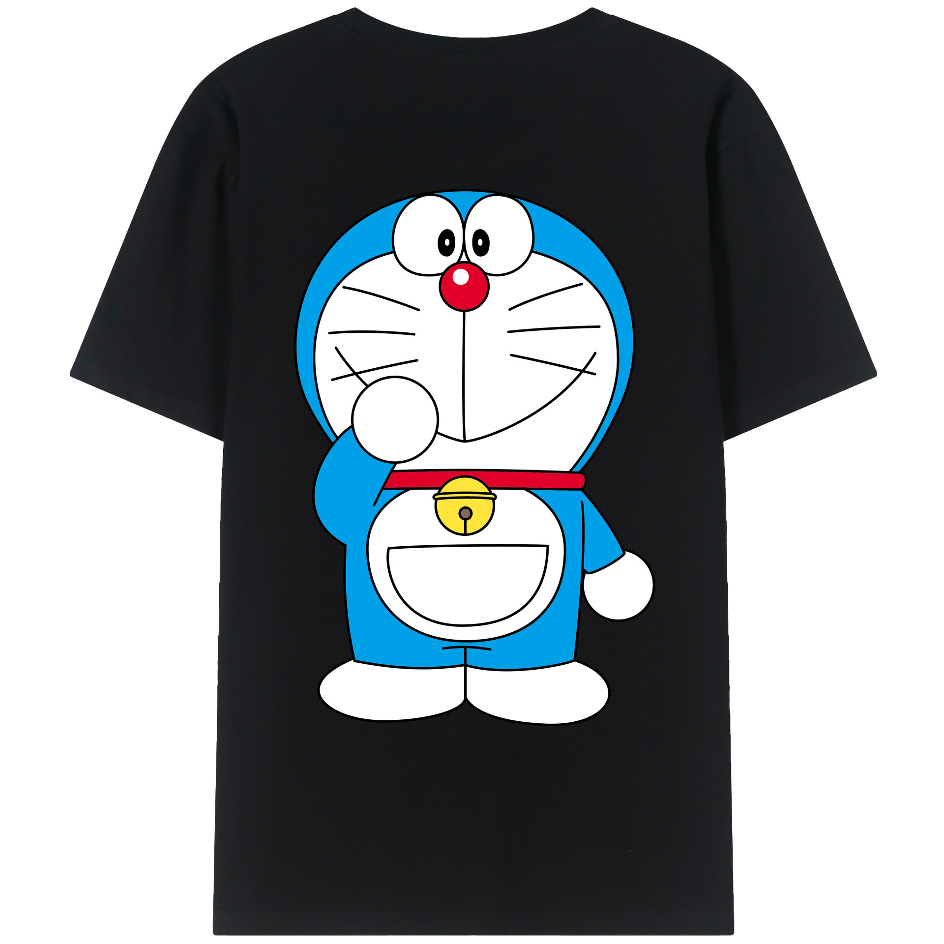 （画像用） ドラえもん Doraemon 綿100％ メンズ半袖Tシャツ（バックプリント） 通気性