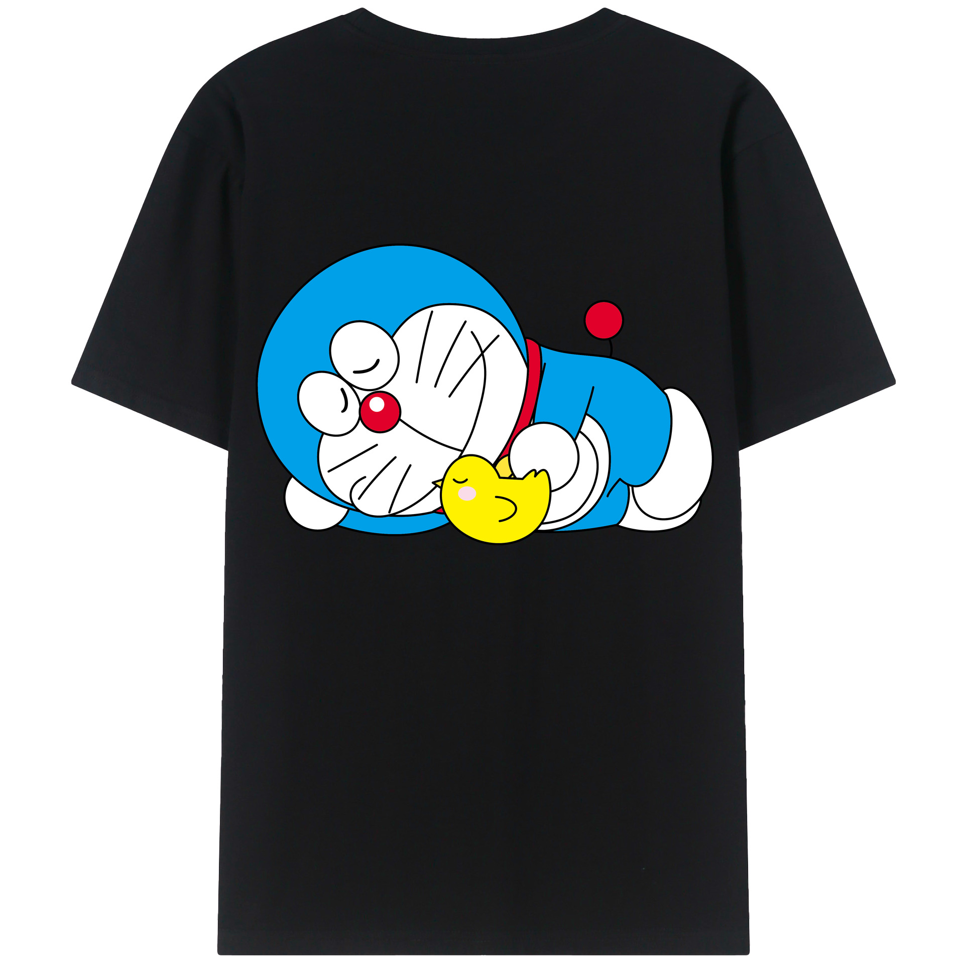 （画像用） ドラえもん Doraemon 綿100％ メンズ半袖Tシャツ（バックプリント） 通気性