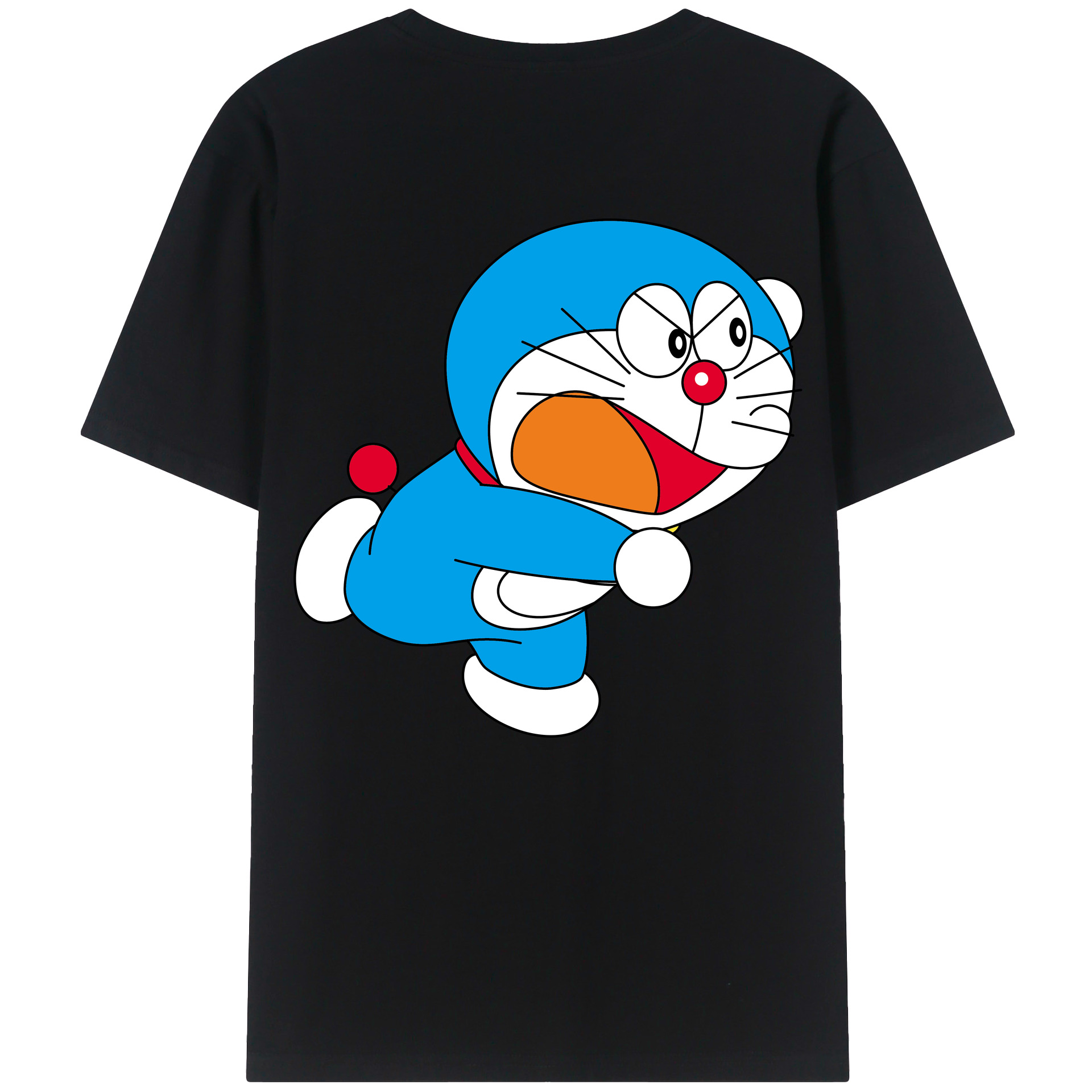 （画像用） ドラえもん Doraemon 綿100％ メンズ半袖Tシャツ（バックプリント） 通気性