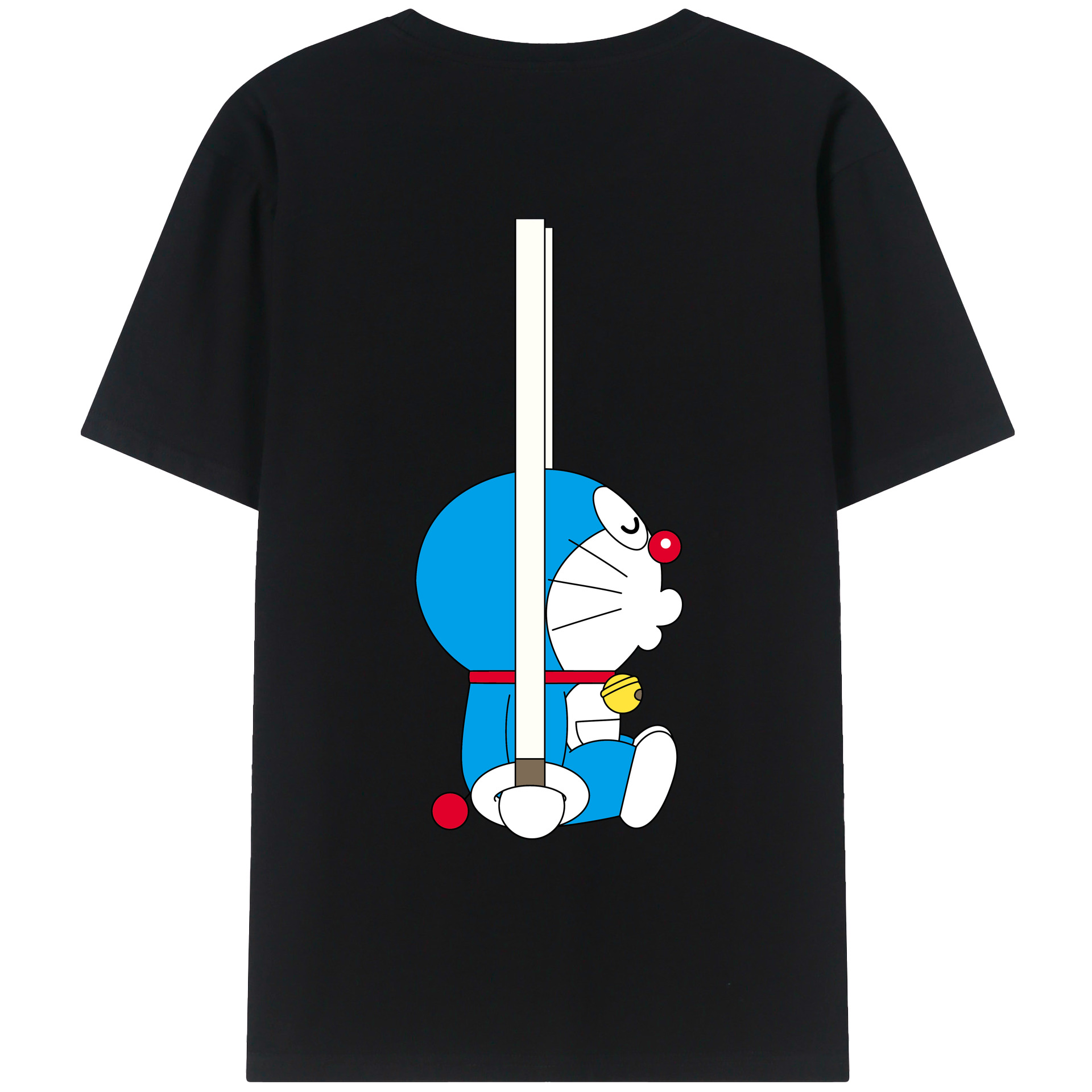 （画像用） ドラえもん Doraemon 綿100％ メンズ半袖Tシャツ（バックプリント） 通気性